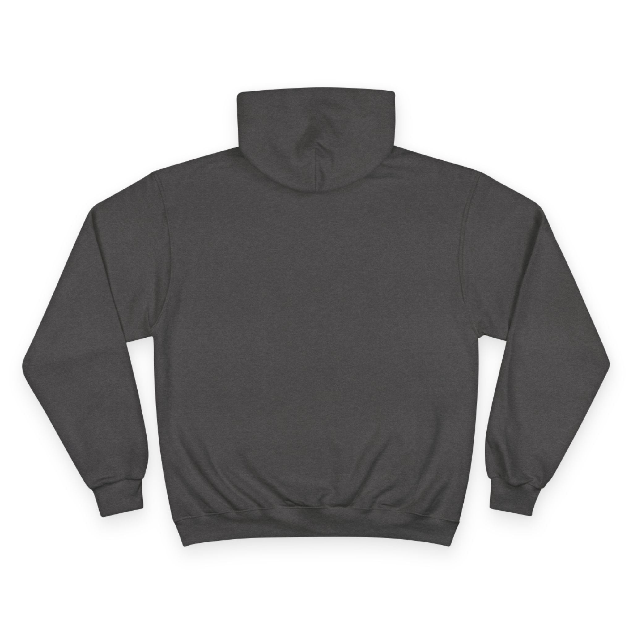 Champion Hoodie with Blue Metallic "M" Logo — Casual Streetwear Pullover