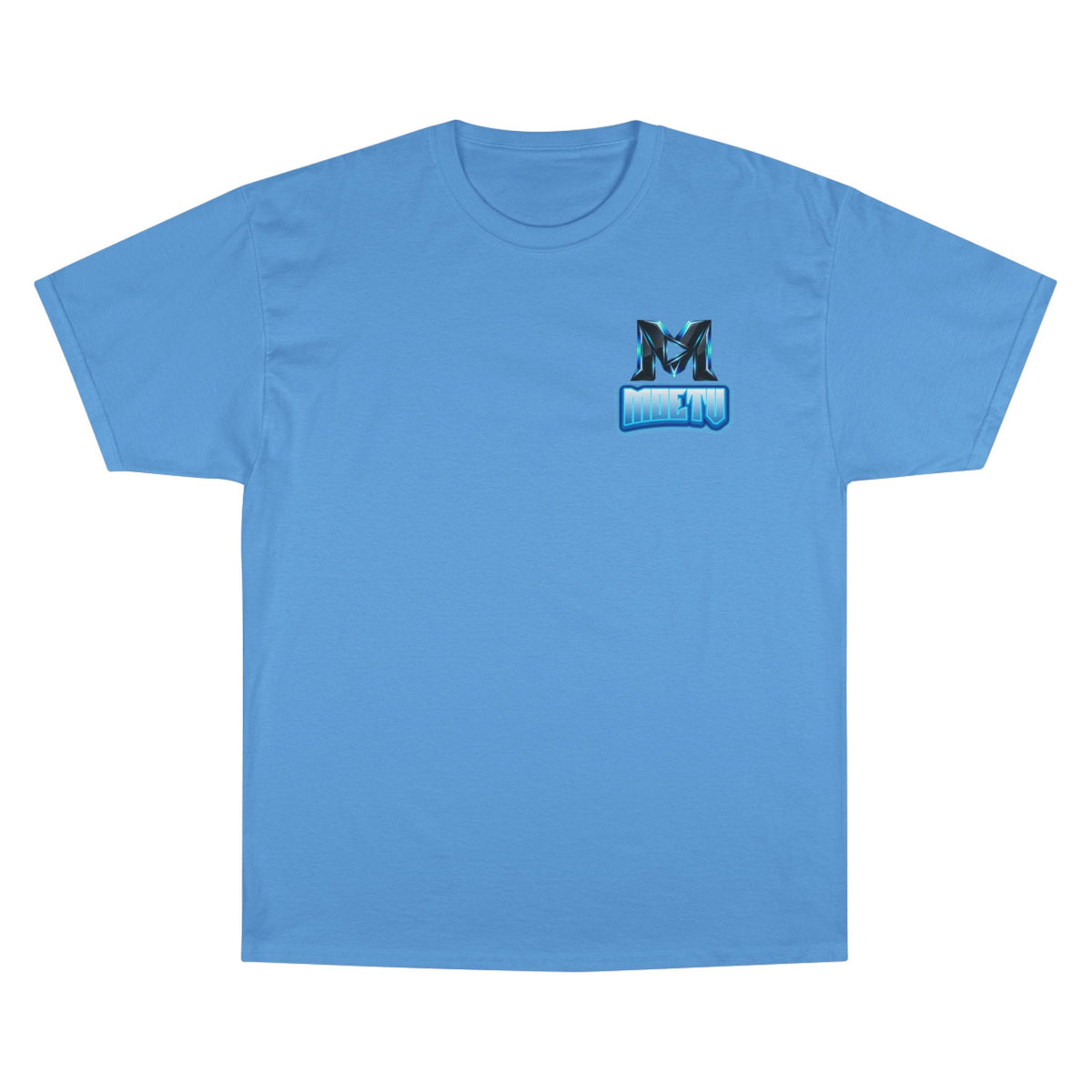 MOETV Champion T-Shirt — Gaming Logo Tee with Dolphin Crest
