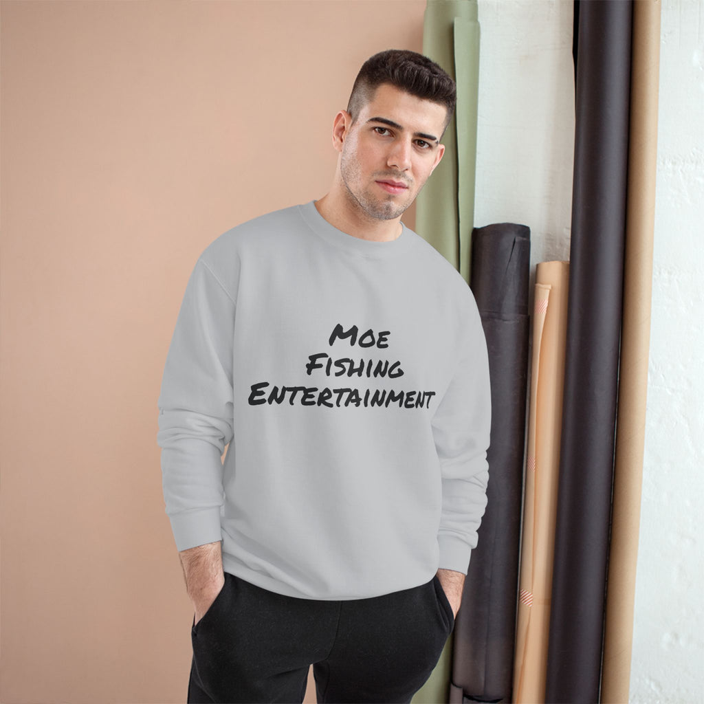 Fishing Sweatshirt — "Moe Fishing Entertainment" Bass Logo Crewneck