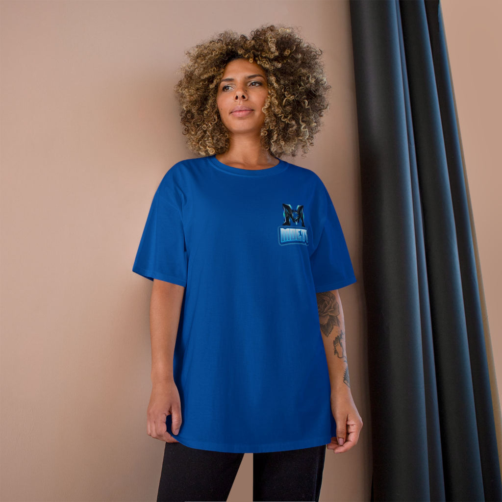 MOETV Champion T-Shirt — Gaming Logo Tee with Dolphin Crest