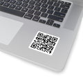QR Code Square Sticker — Custom Scannable Label for Laptops, Packaging & Events