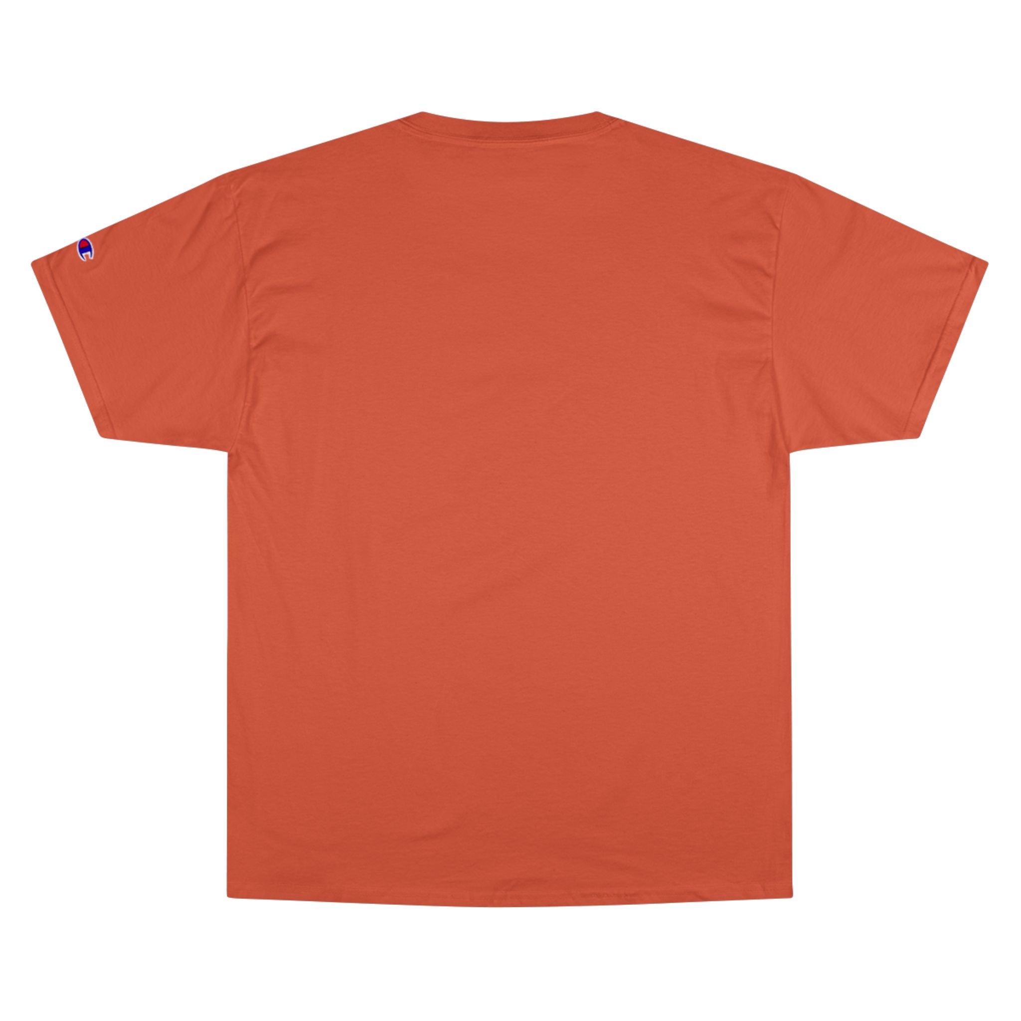 Champion T-Shirt — Blue Metallic 'M' Logo Streetwear Tee