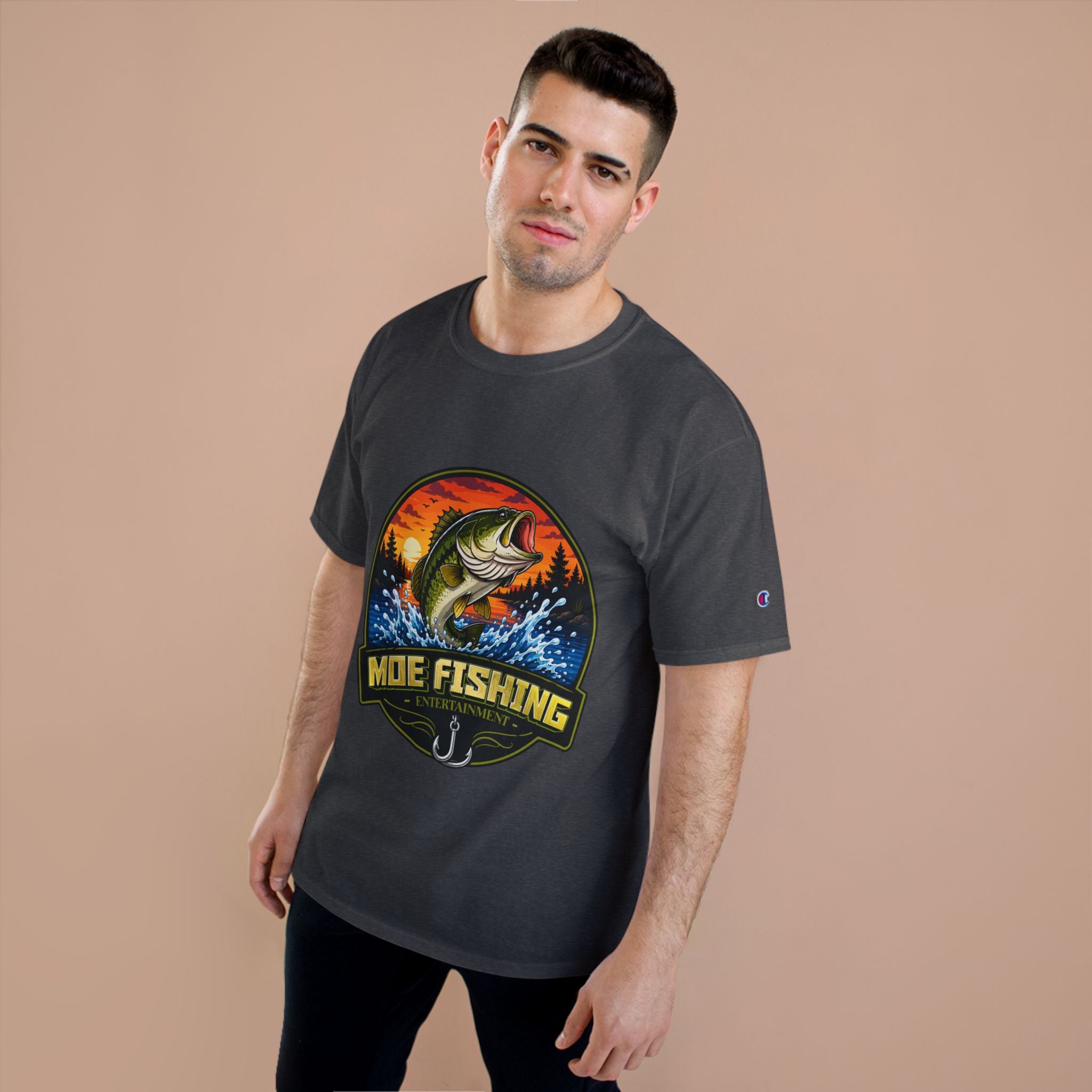 Fishing Logo T-Shirt — "Moe Fishing" Bass Graphic Tee