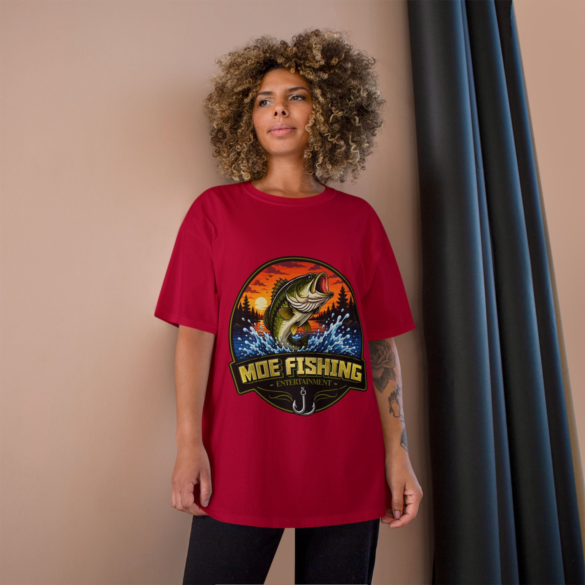 Fishing Logo T-Shirt — "Moe Fishing" Bass Graphic Tee