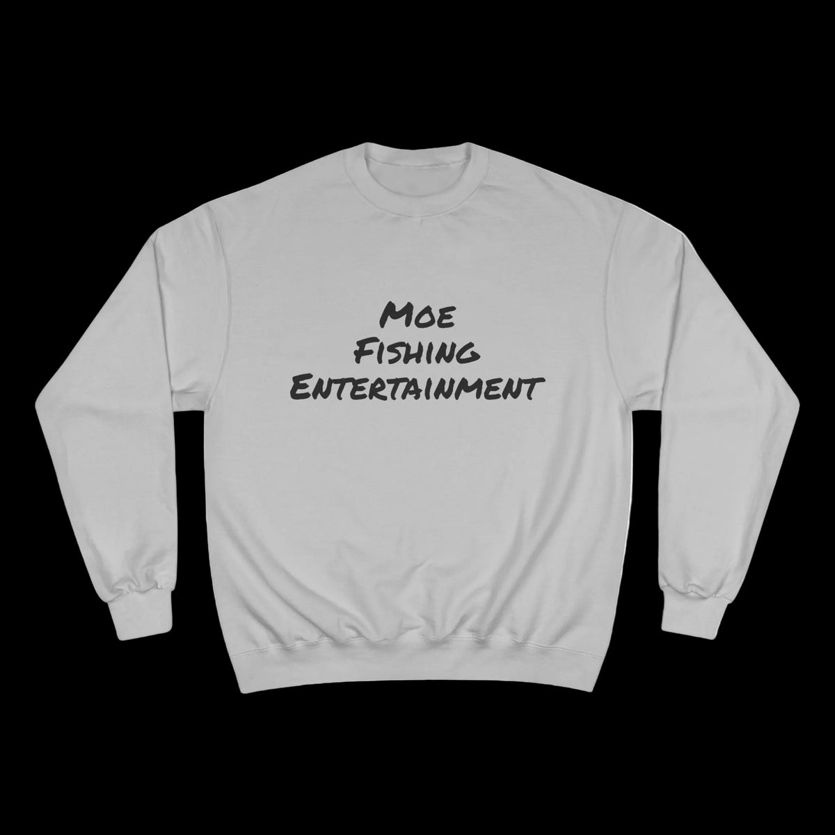 Fishing Sweatshirt — "Moe Fishing Entertainment" Bass Logo Crewneck