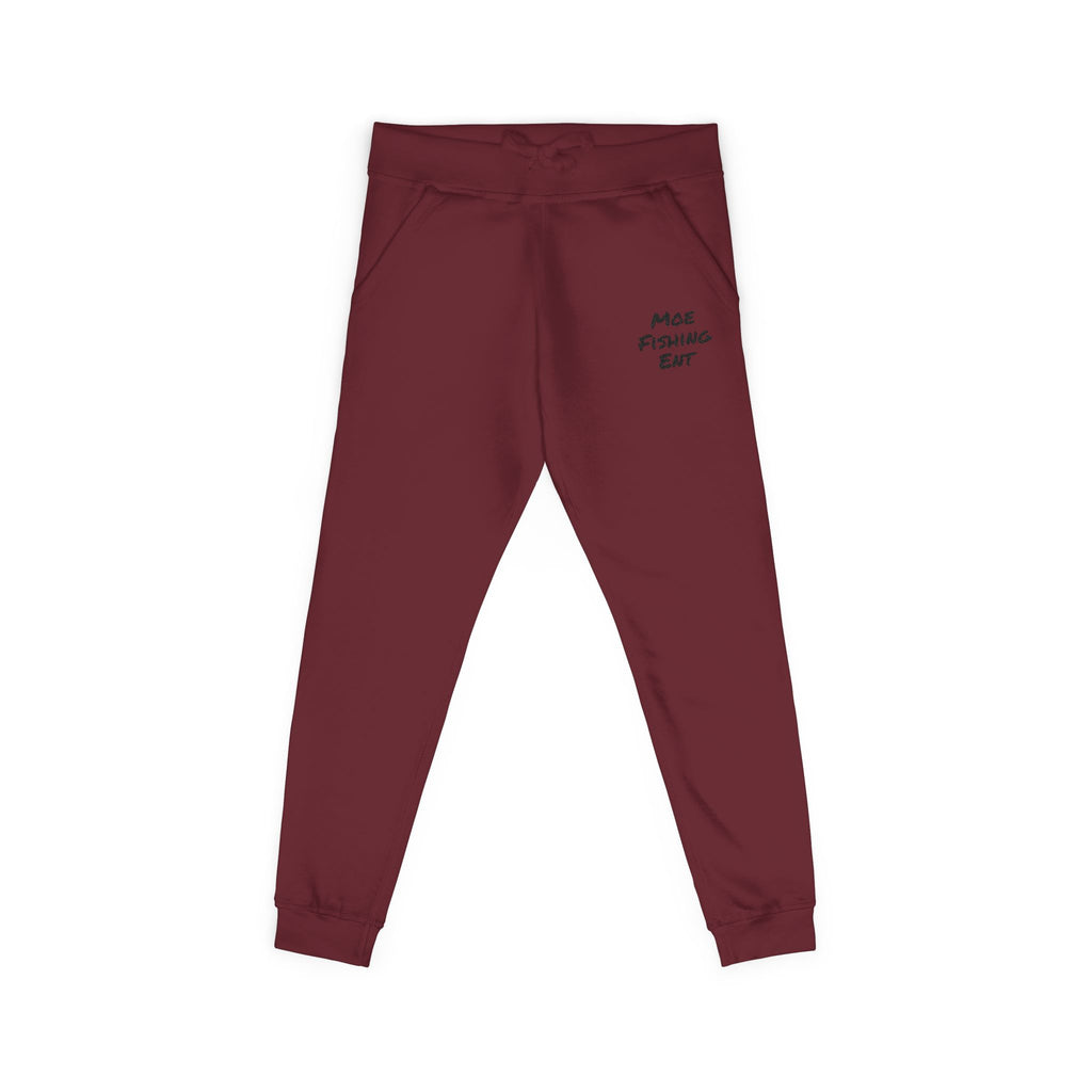 Embroidered 'Nice Fishins Ent' Fleece Sweatpants — Cozy Casual Joggers