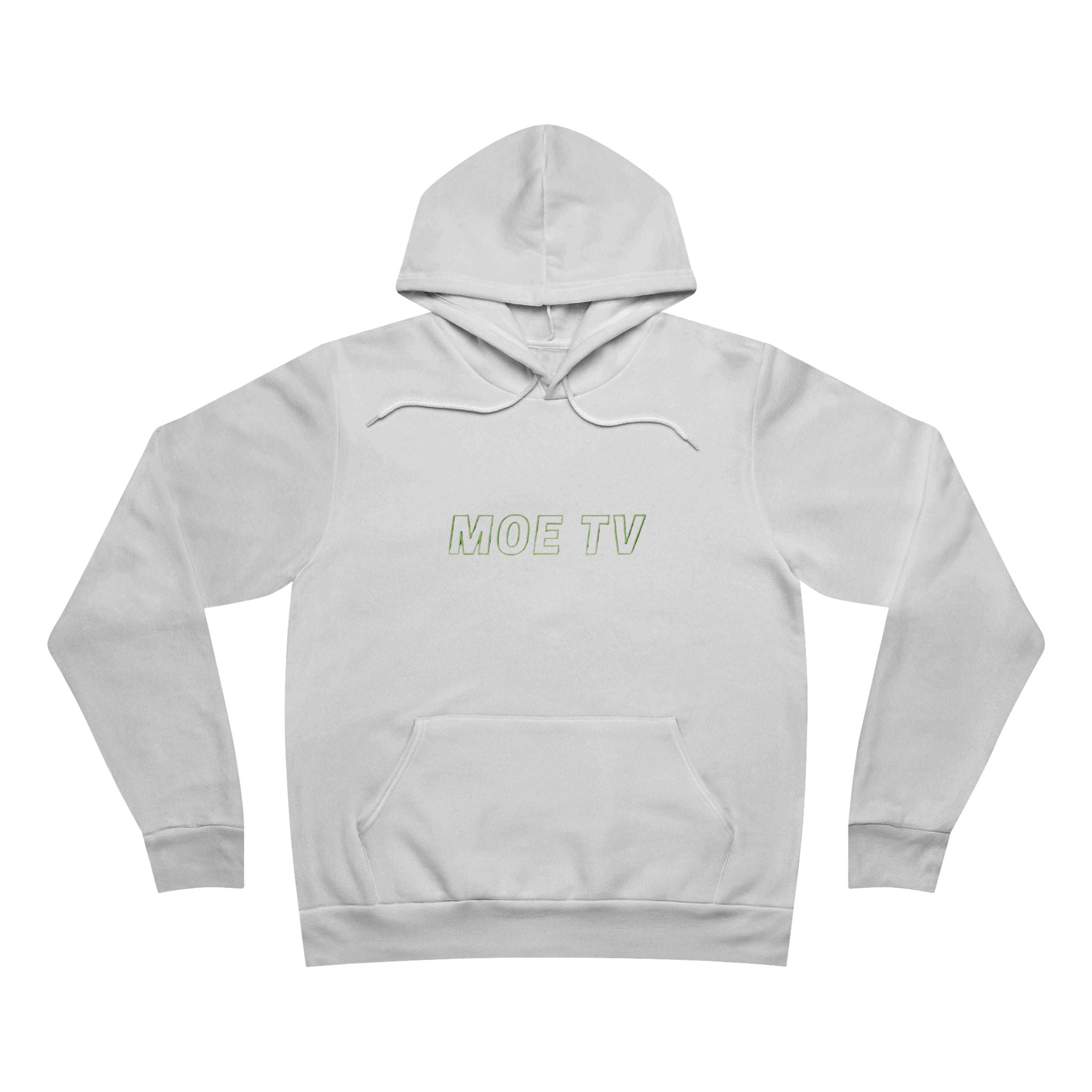 MOE TV Pullover Hoodie — Neon Graphic Fleece Hoodie