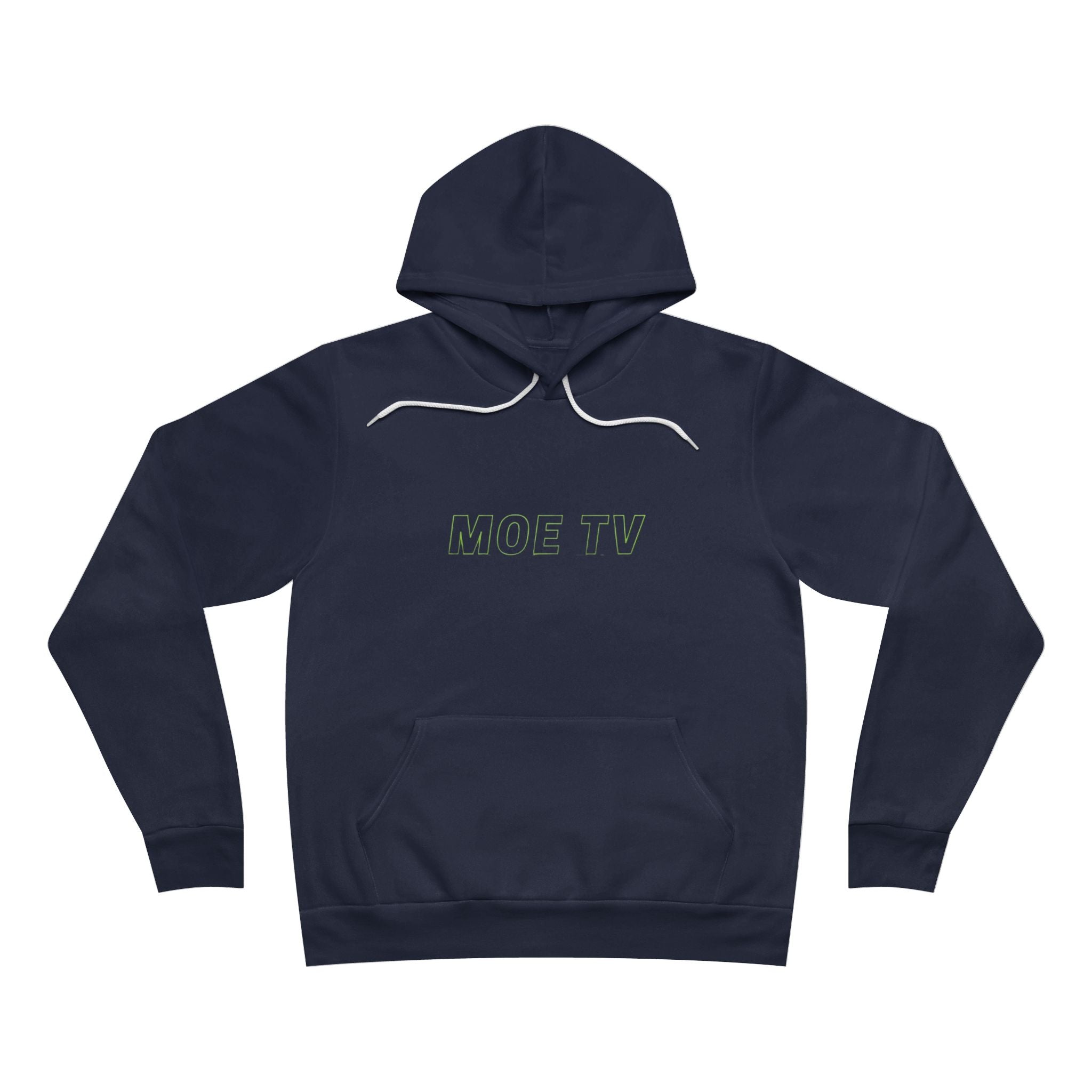 MOE TV Pullover Hoodie — Neon Graphic Fleece Hoodie