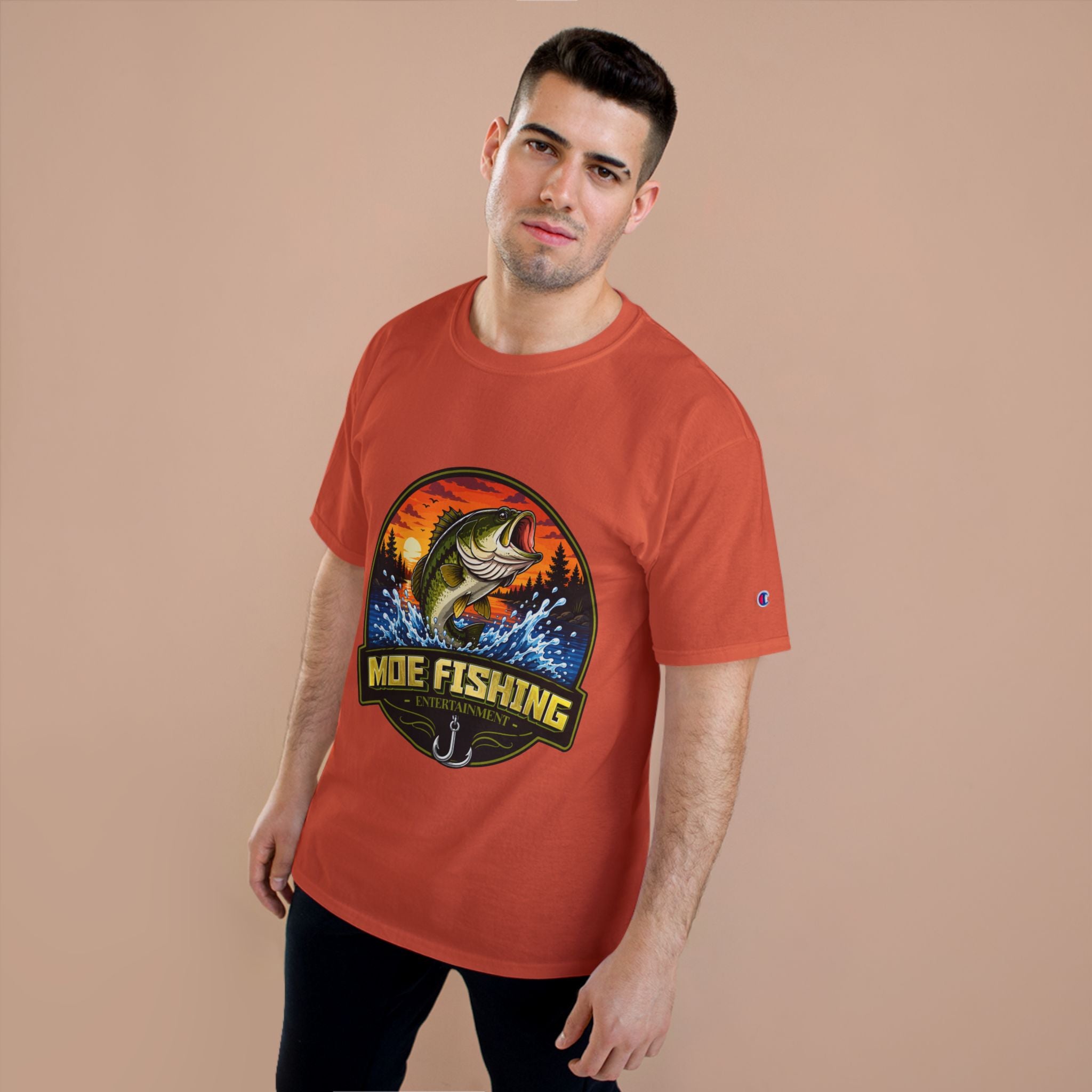 Fishing Logo T-Shirt — "Moe Fishing" Bass Graphic Tee