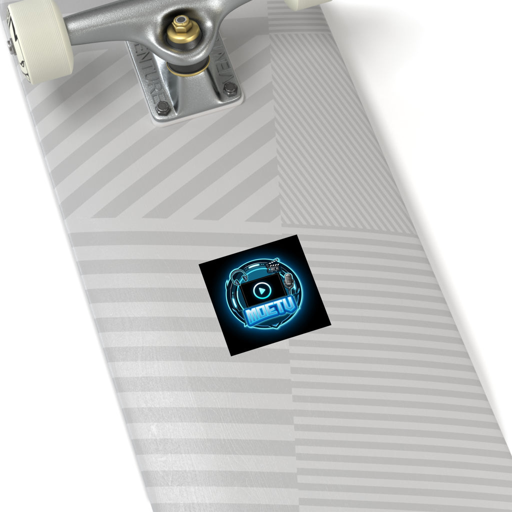 Square Sticker — MOETV Neon Streaming Logo