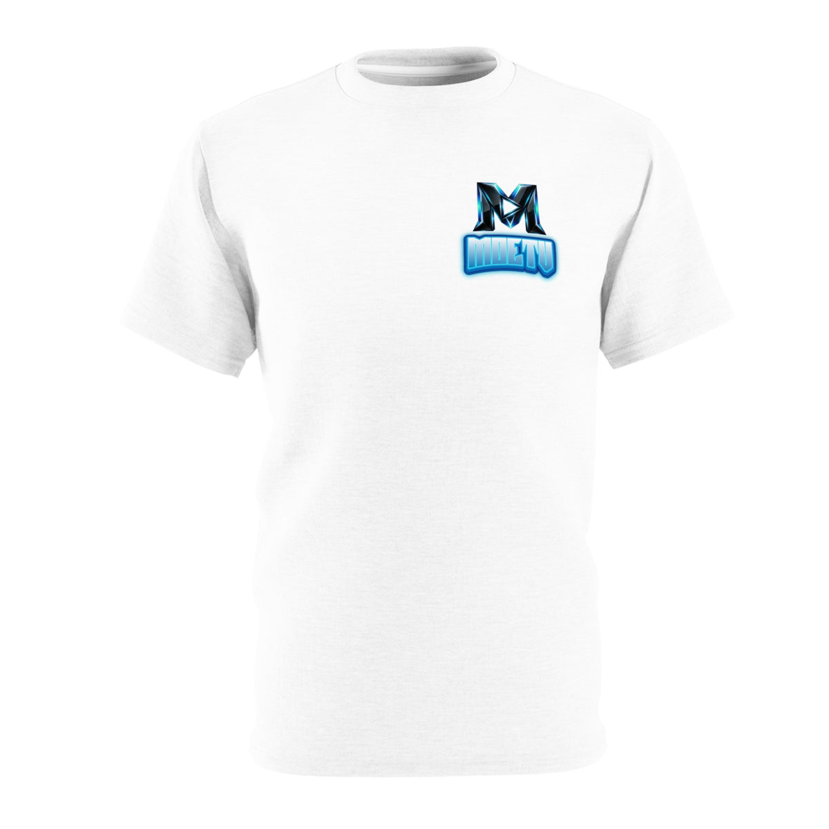 Ice Blue Monogram Tee - Minimal M Logo Chest Print