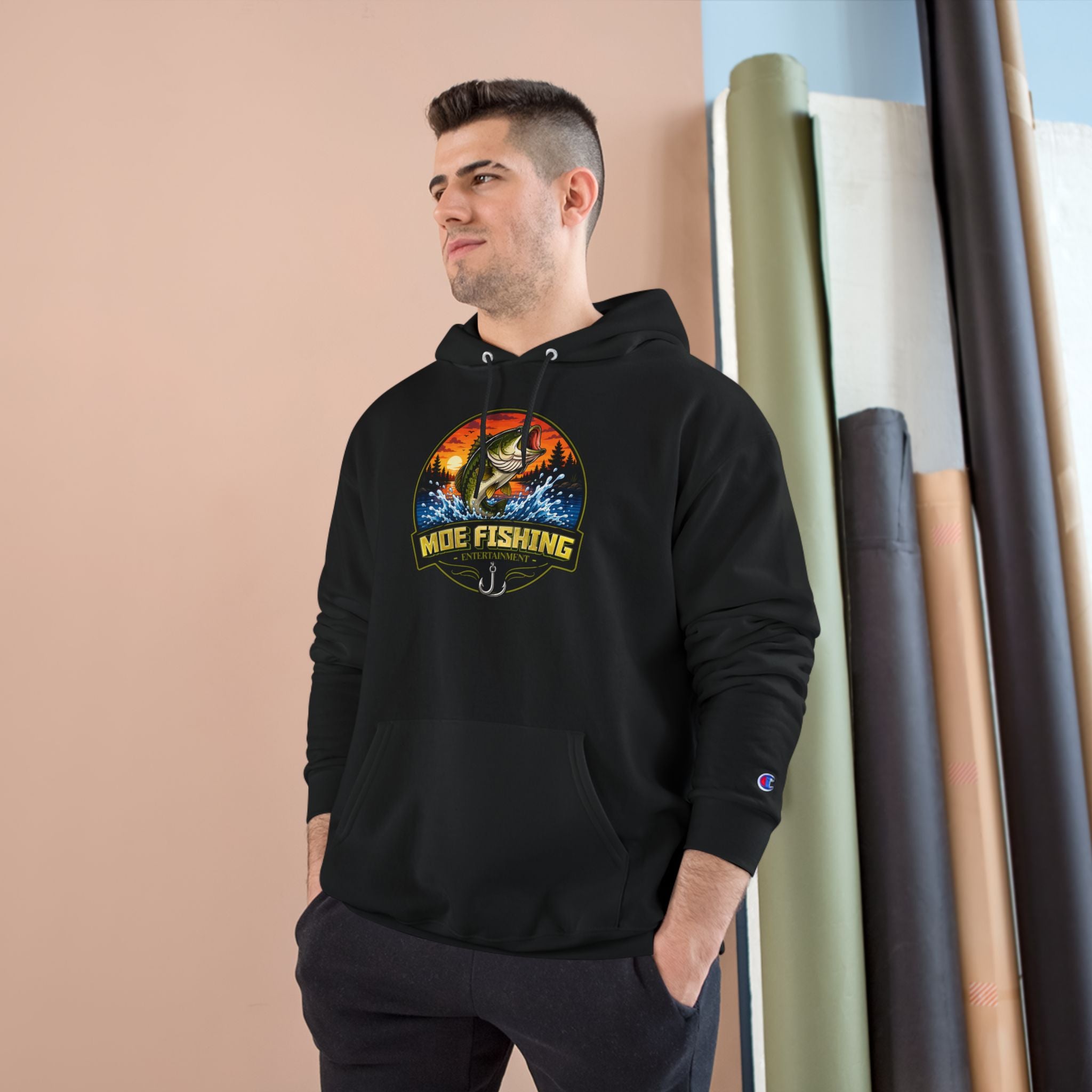 Fishing Champion Hoodie — 'Moe Fishing' Bass Graphic Pullover
