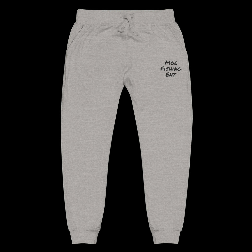 Embroidered 'Nice Fishins Ent' Fleece Sweatpants — Cozy Casual Joggers
