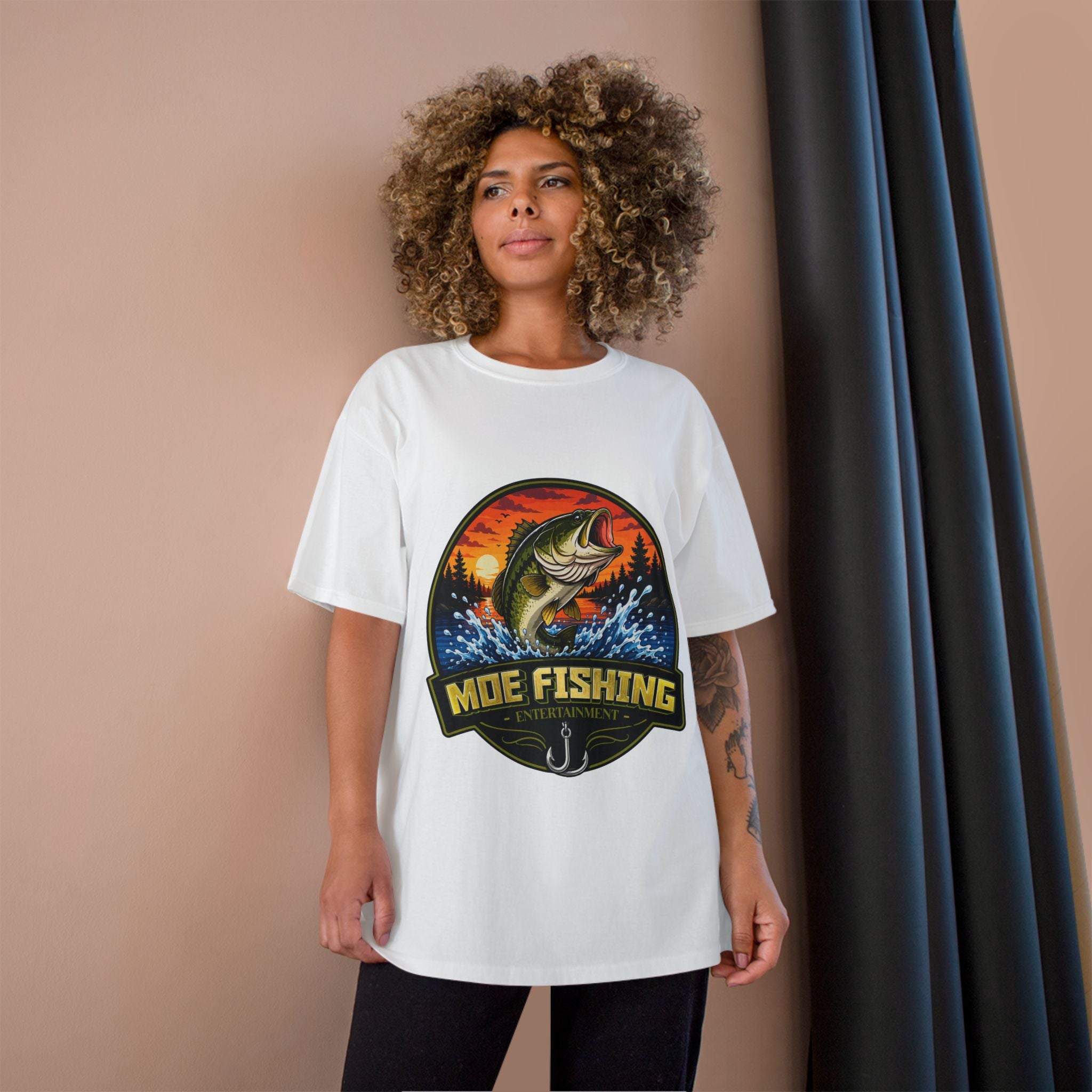 Fishing Logo T-Shirt — "Moe Fishing" Bass Graphic Tee
