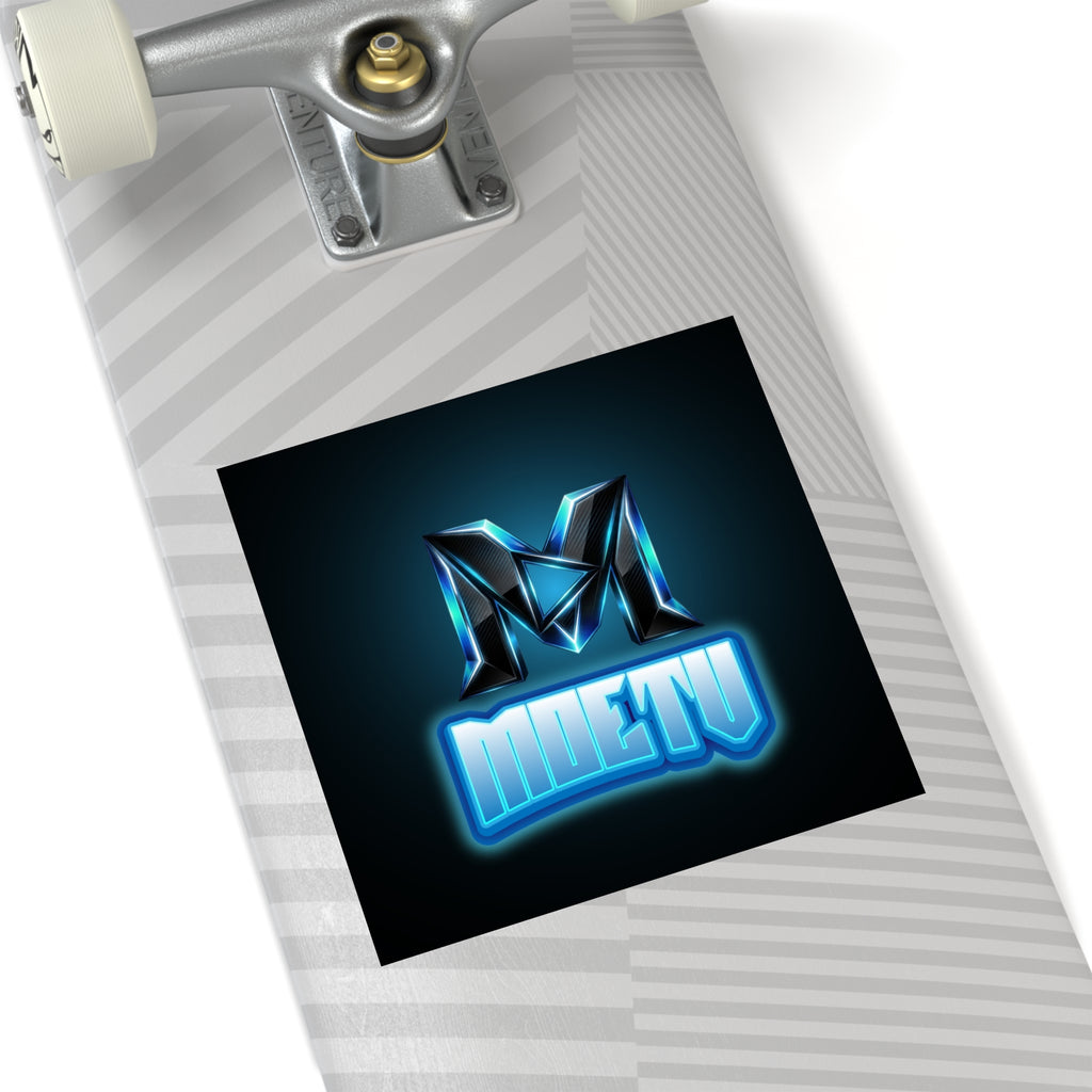 Neon M Logo Square Sticker — MOETU Gaming Decal (Indoor/Outdoor)