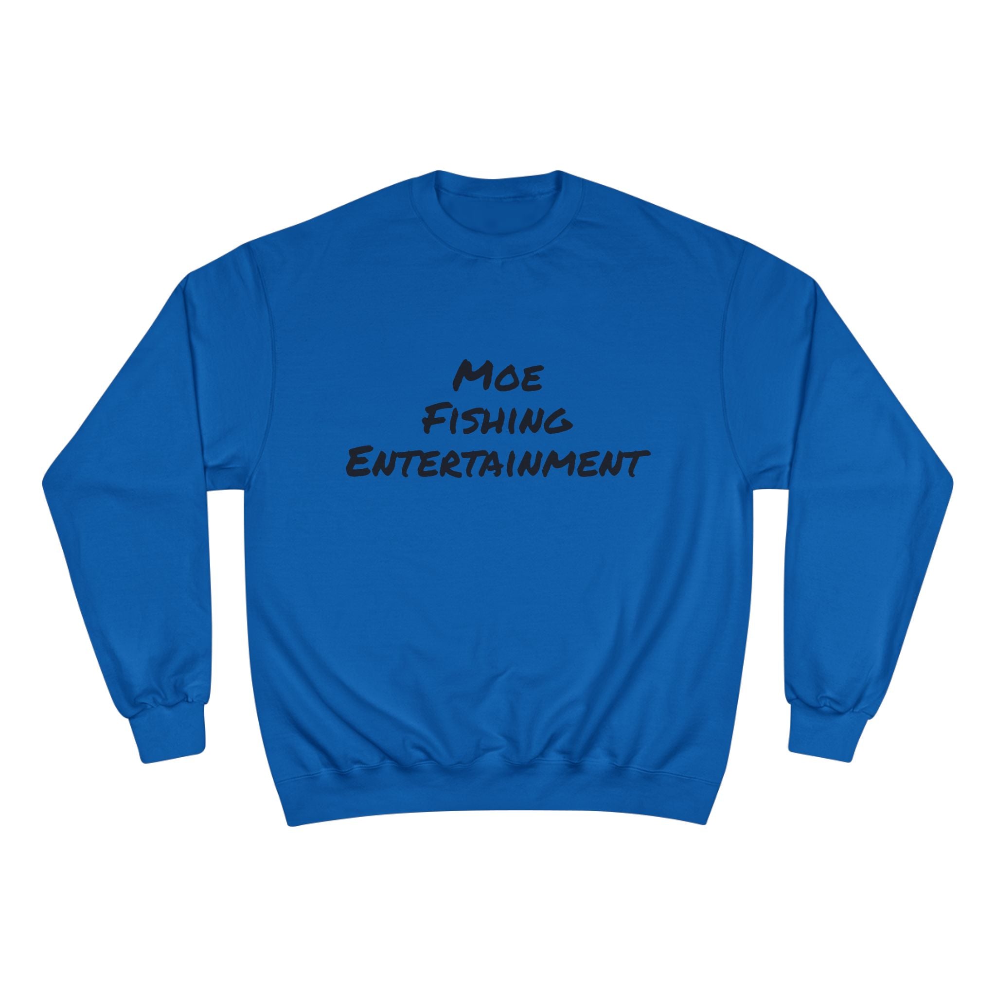 Fishing Sweatshirt — "Moe Fishing Entertainment" Bass Logo Crewneck