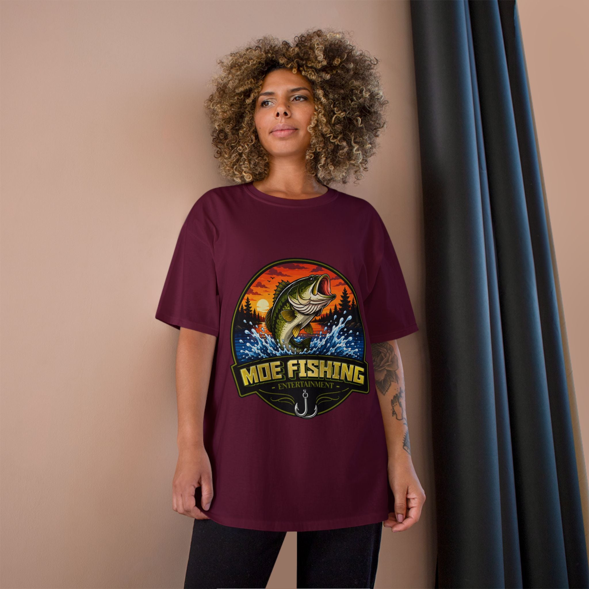 Fishing Logo T-Shirt — "Moe Fishing" Bass Graphic Tee