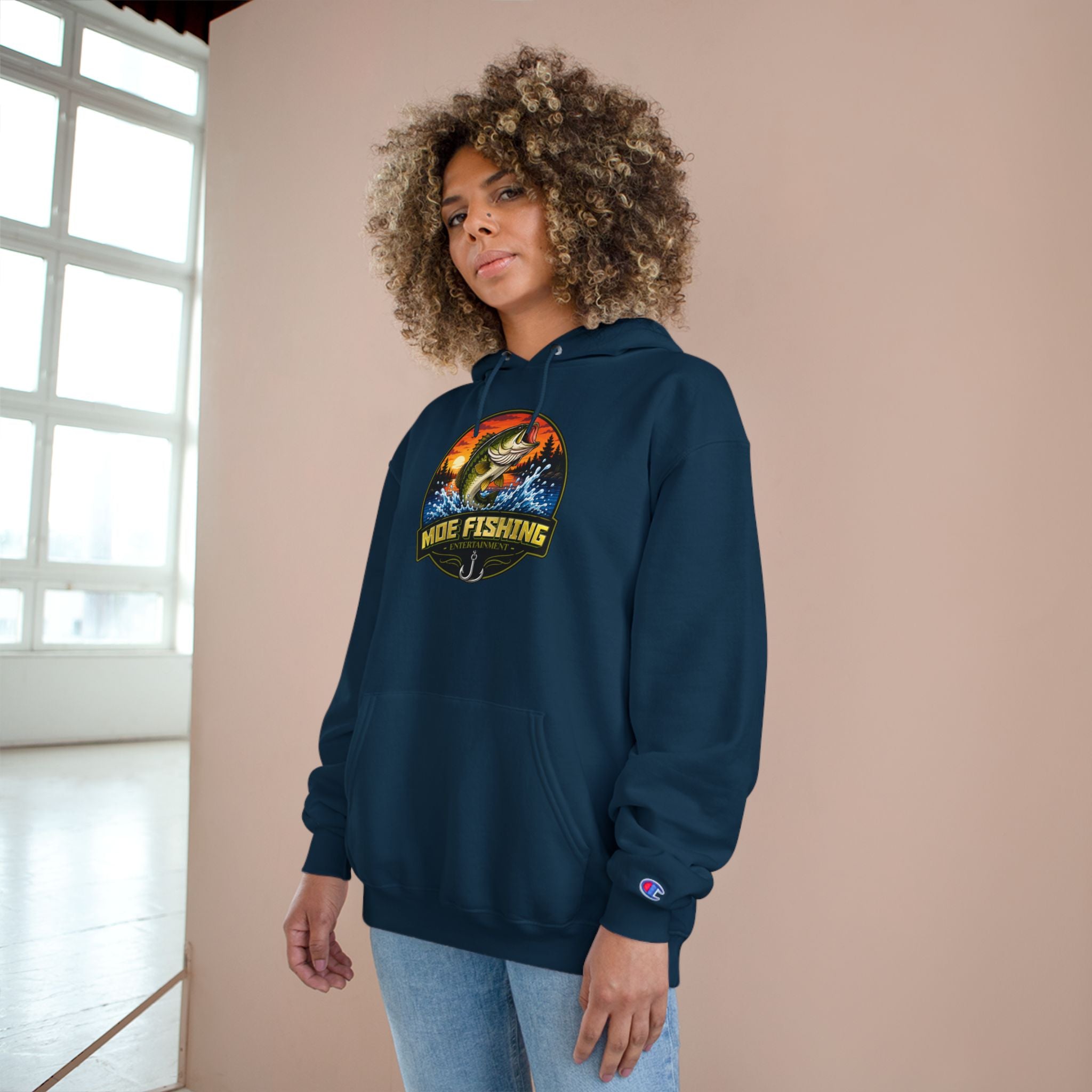 Fishing Champion Hoodie — 'Moe Fishing' Bass Graphic Pullover