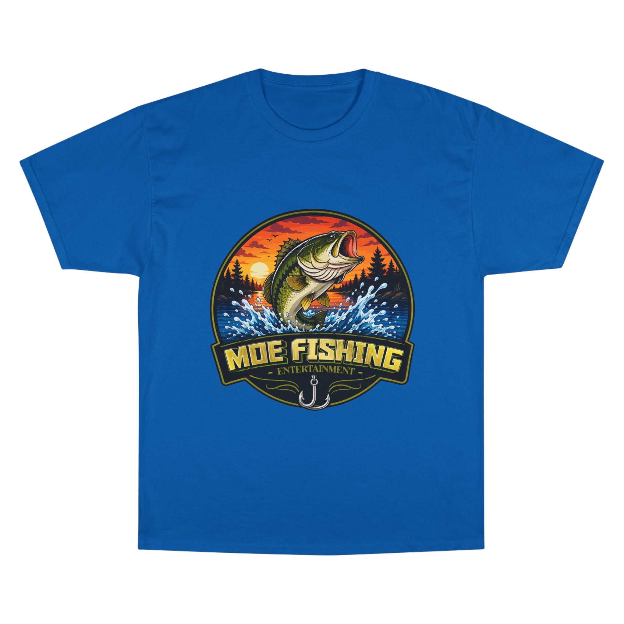 Fishing Logo T-Shirt — "Moe Fishing" Bass Graphic Tee