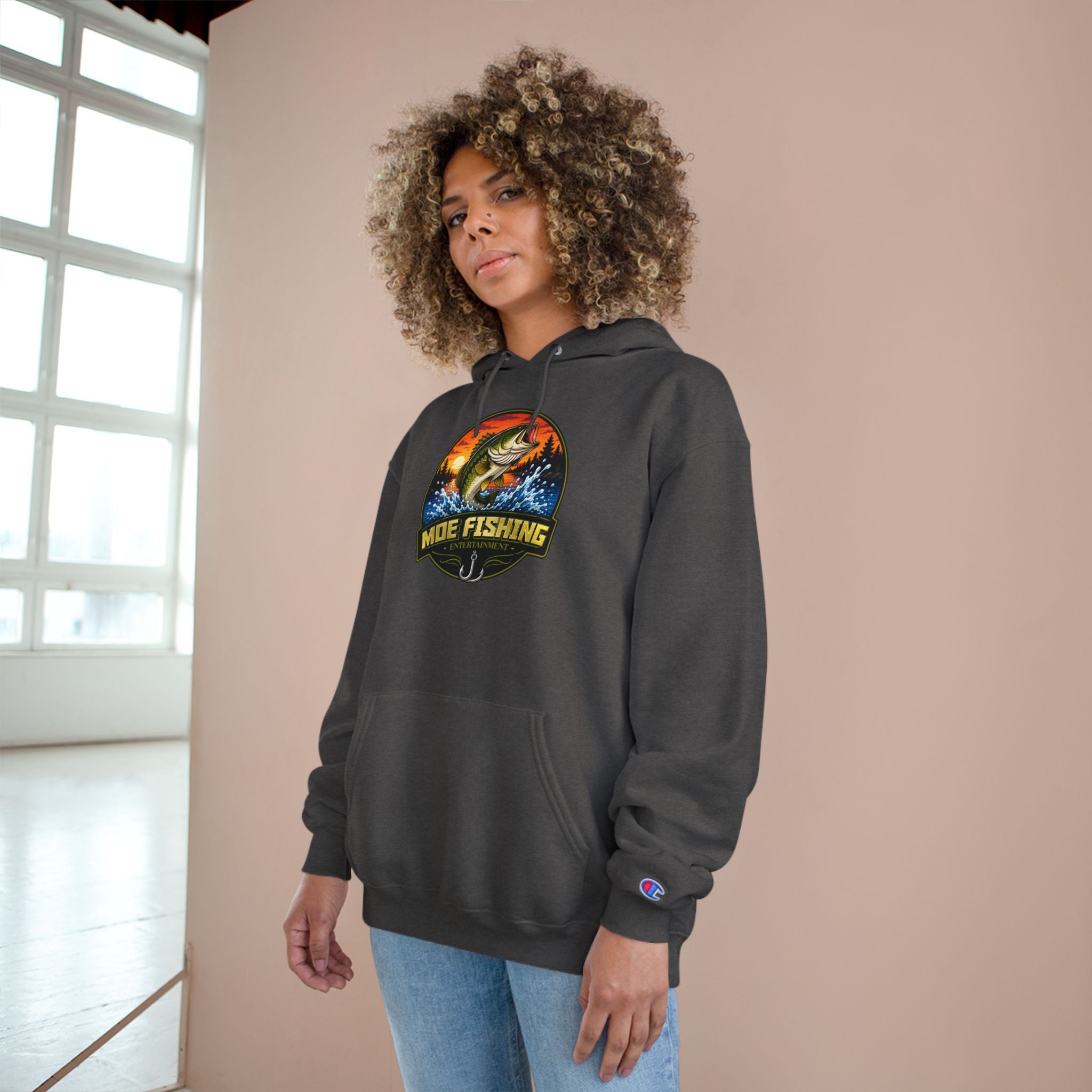 Fishing Champion Hoodie — 'Moe Fishing' Bass Graphic Pullover
