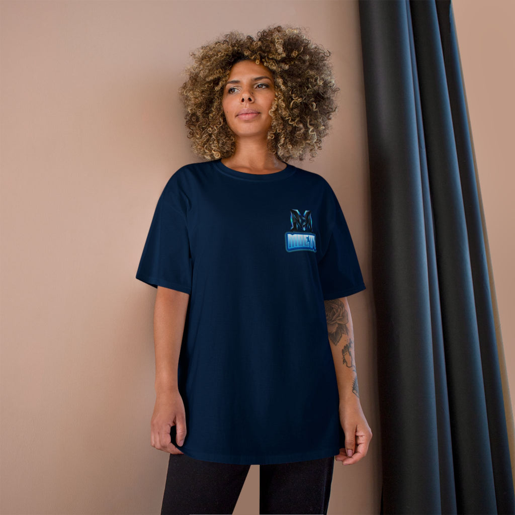 MOETV Champion T-Shirt — Gaming Logo Tee with Dolphin Crest