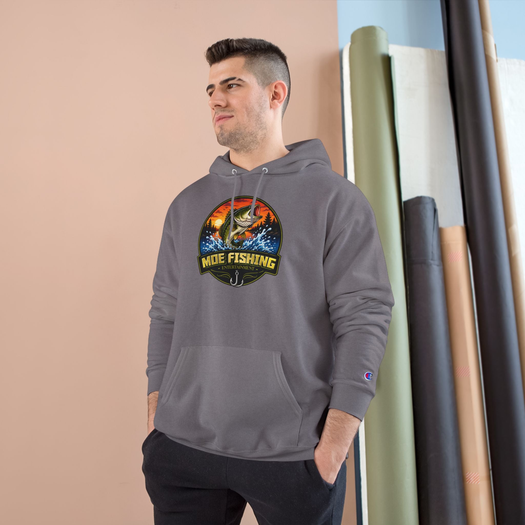 Fishing Champion Hoodie — 'Moe Fishing' Bass Graphic Pullover