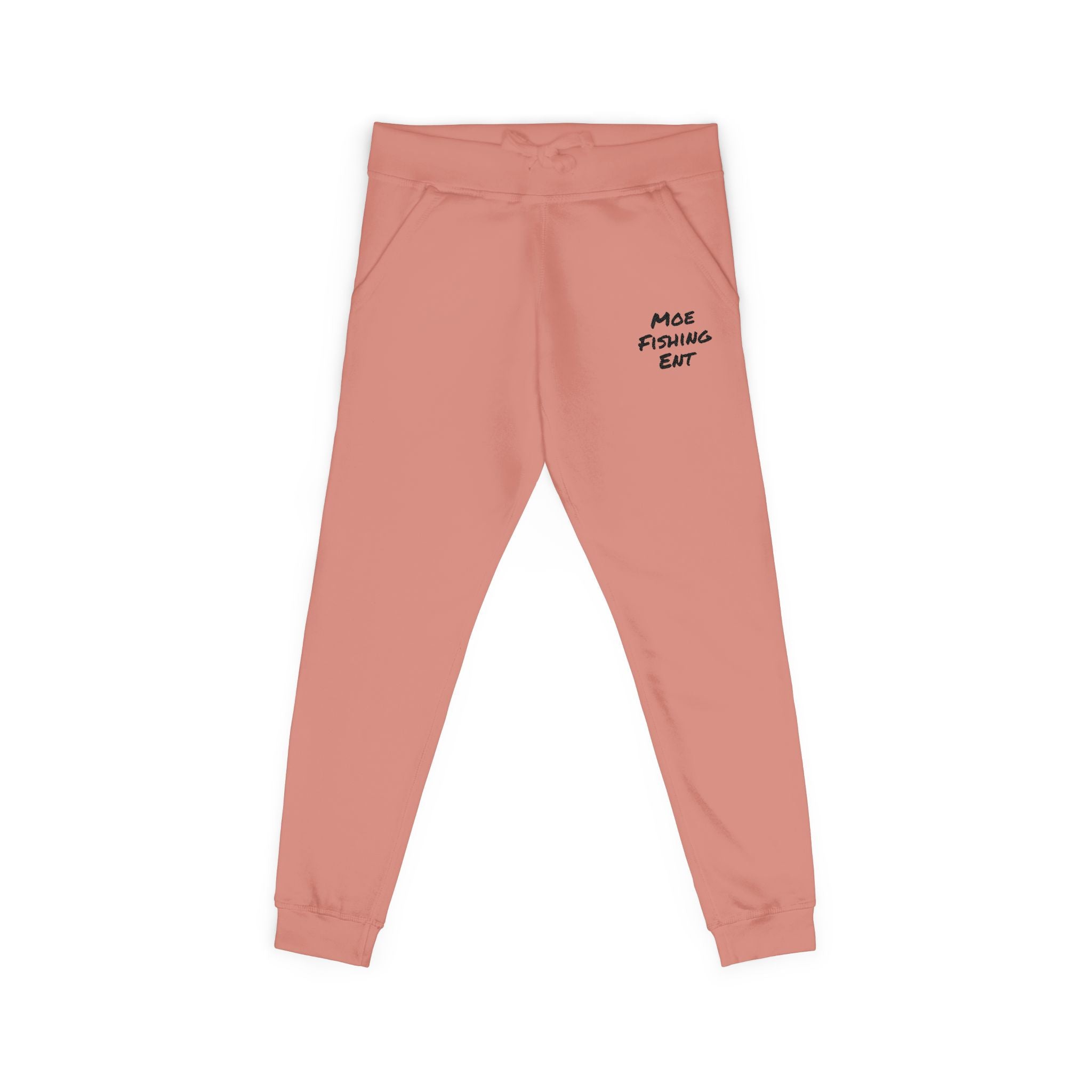 Embroidered 'Nice Fishins Ent' Fleece Sweatpants — Cozy Casual Joggers
