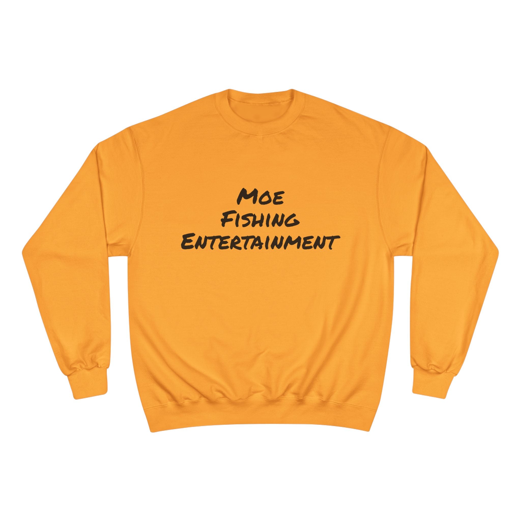 Fishing Sweatshirt — "Moe Fishing Entertainment" Bass Logo Crewneck