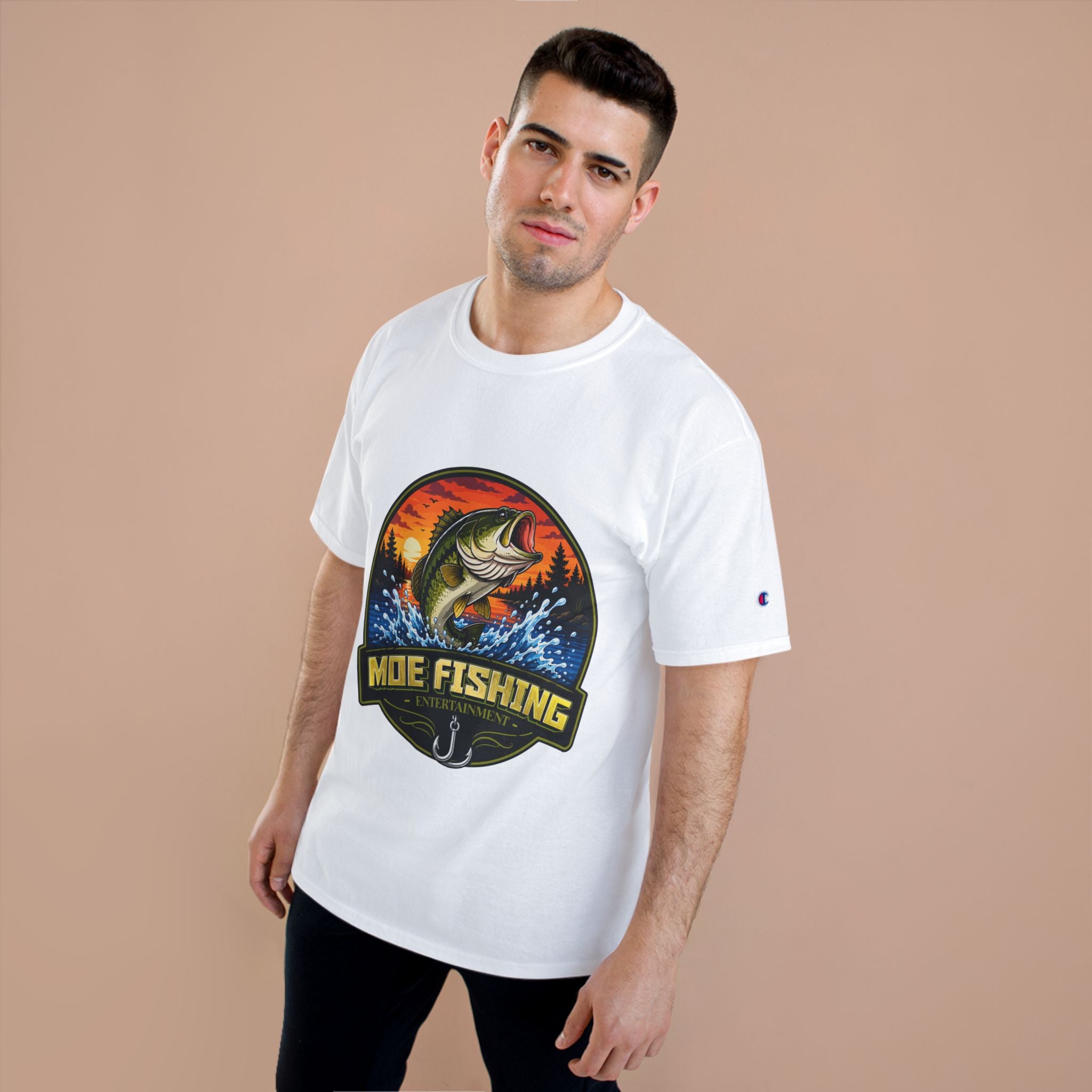 Fishing Logo T-Shirt — "Moe Fishing" Bass Graphic Tee