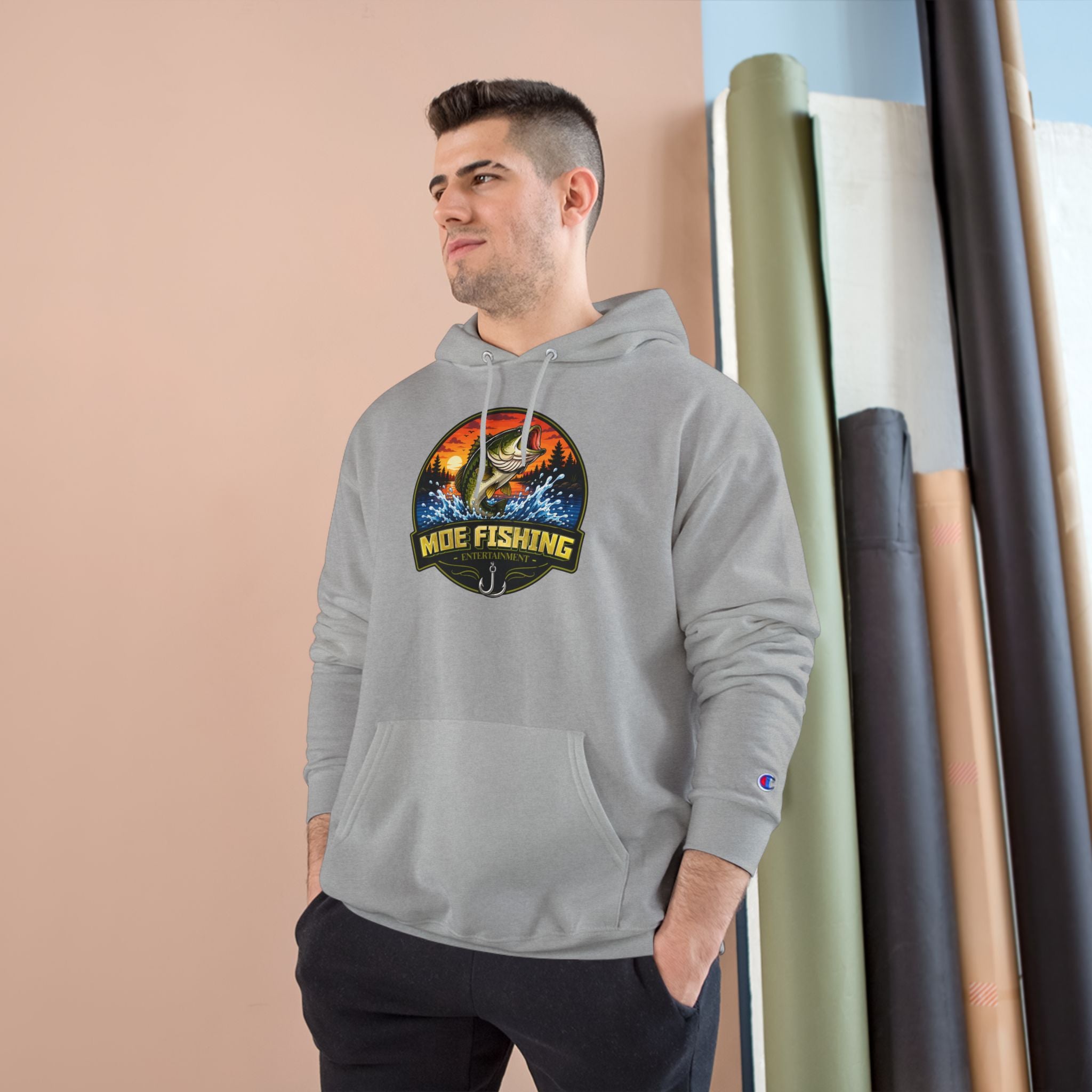 Fishing Champion Hoodie — 'Moe Fishing' Bass Graphic Pullover