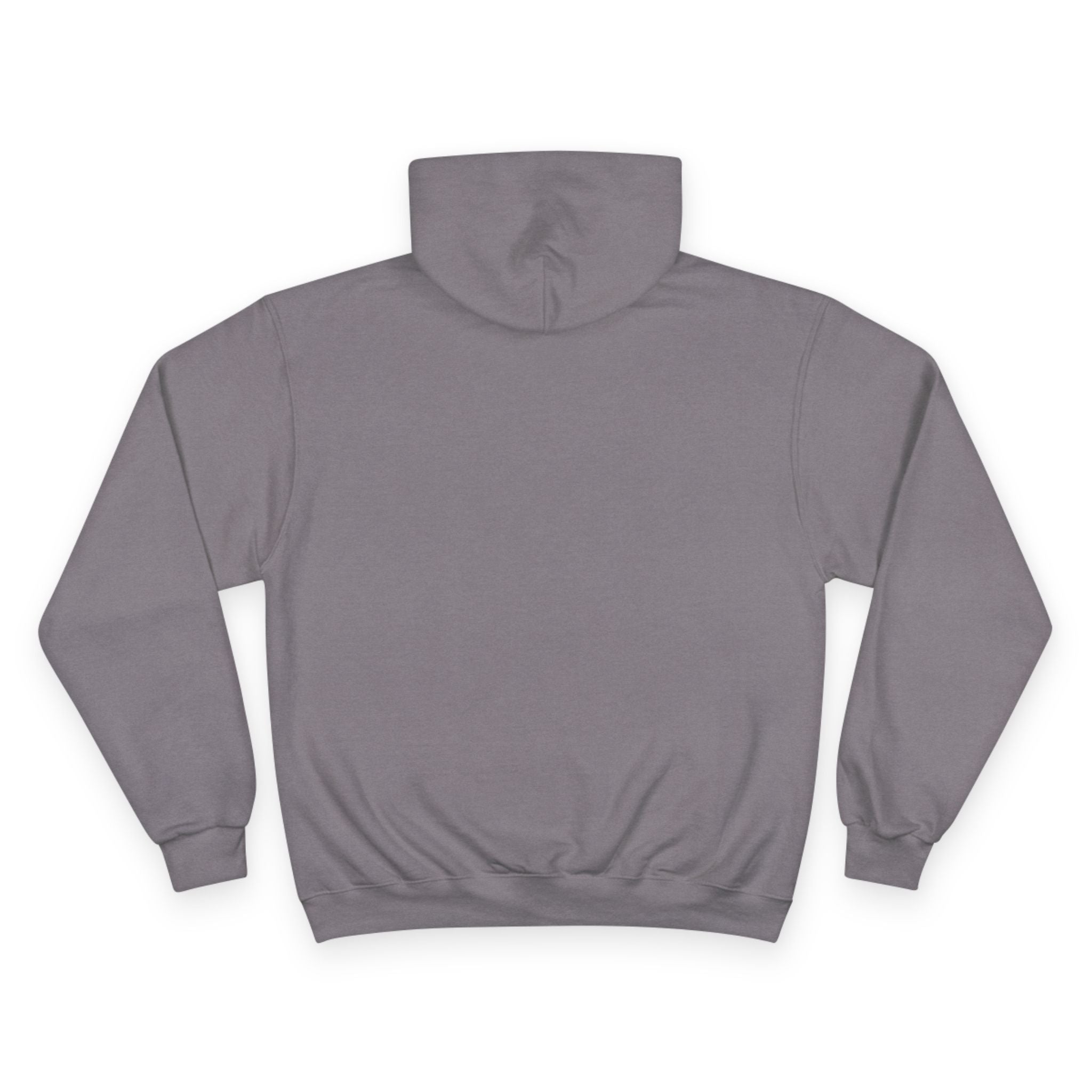 Champion Hoodie with Blue Metallic "M" Logo — Casual Streetwear Pullover