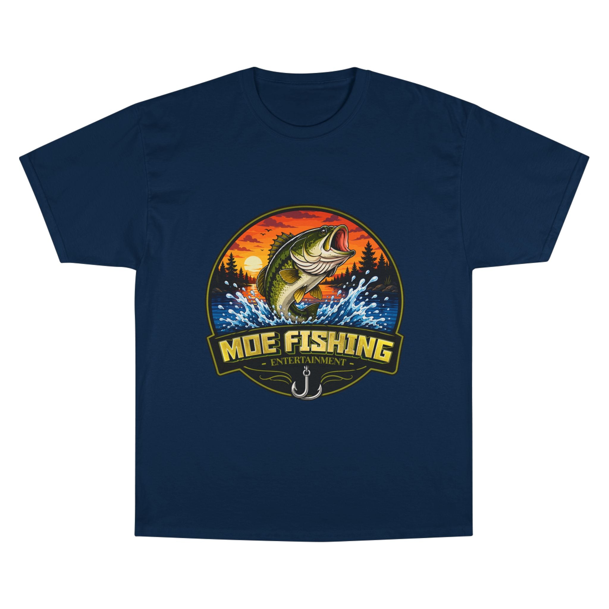 Fishing Logo T-Shirt — "Moe Fishing" Bass Graphic Tee