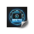 Square Sticker — MOETV Neon Streaming Logo