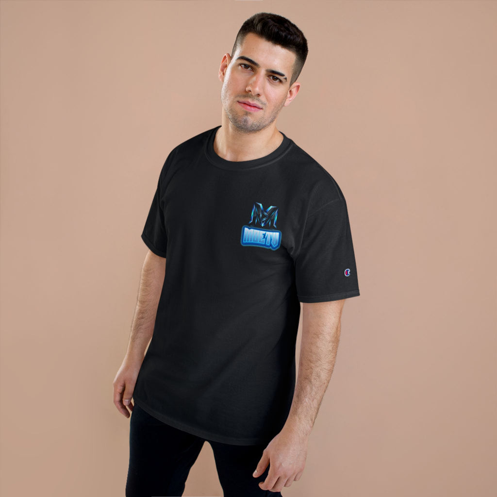 MOETV Champion T-Shirt — Gaming Logo Tee with Dolphin Crest