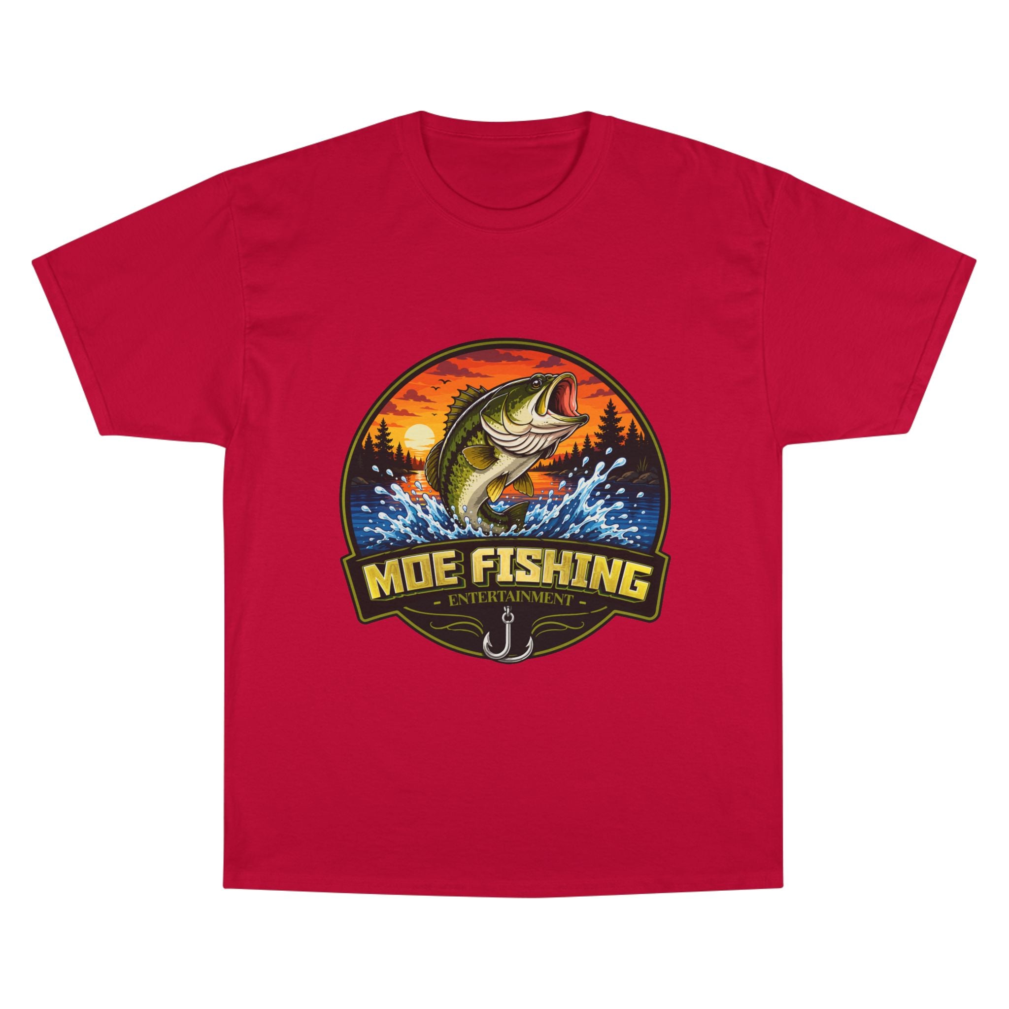 Fishing Logo T-Shirt — "Moe Fishing" Bass Graphic Tee