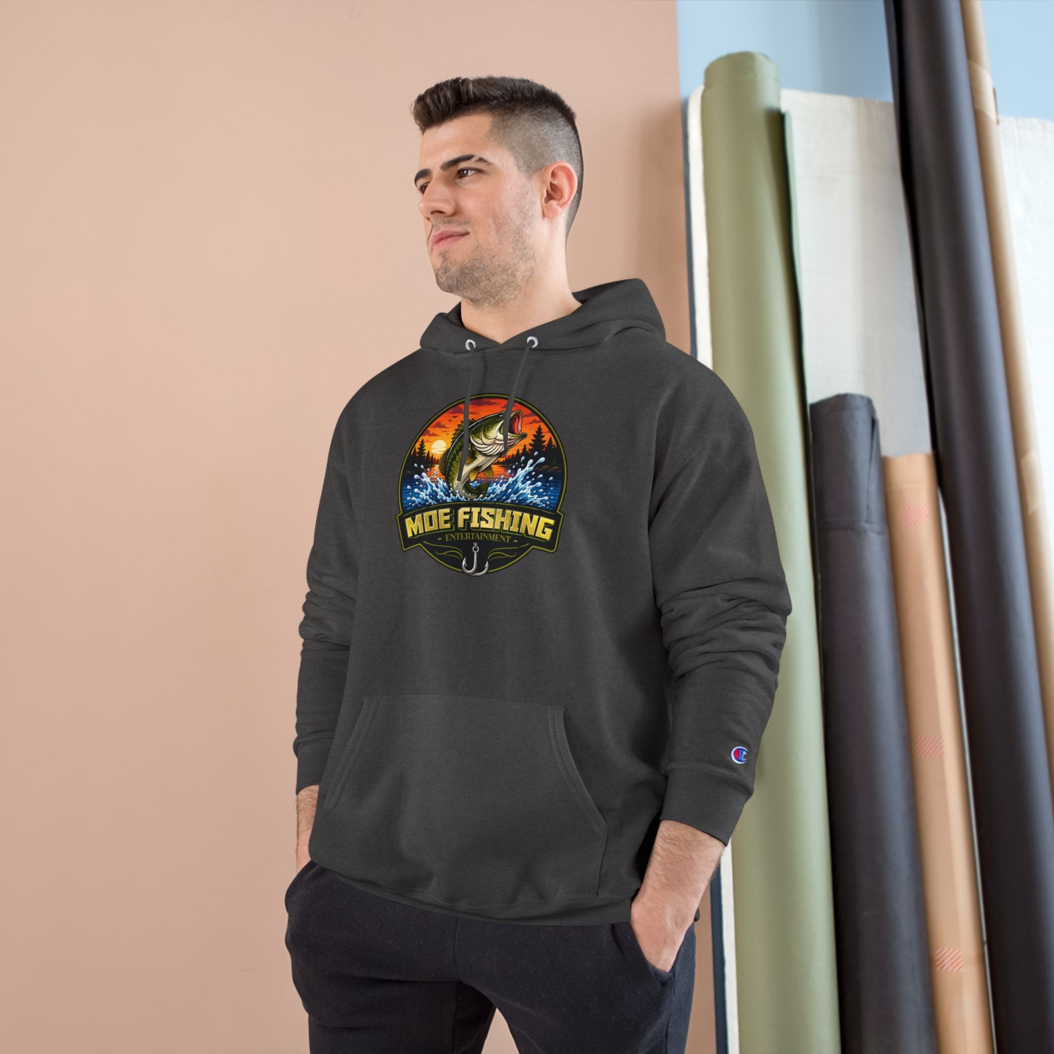 Fishing Champion Hoodie — 'Moe Fishing' Bass Graphic Pullover