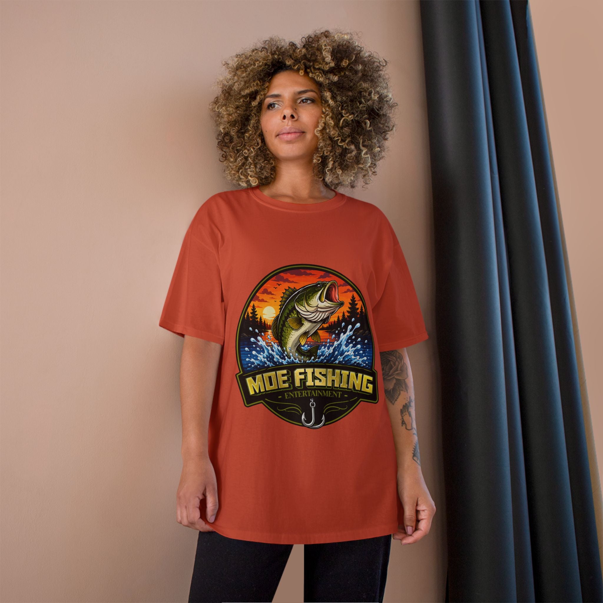 Fishing Logo T-Shirt — "Moe Fishing" Bass Graphic Tee