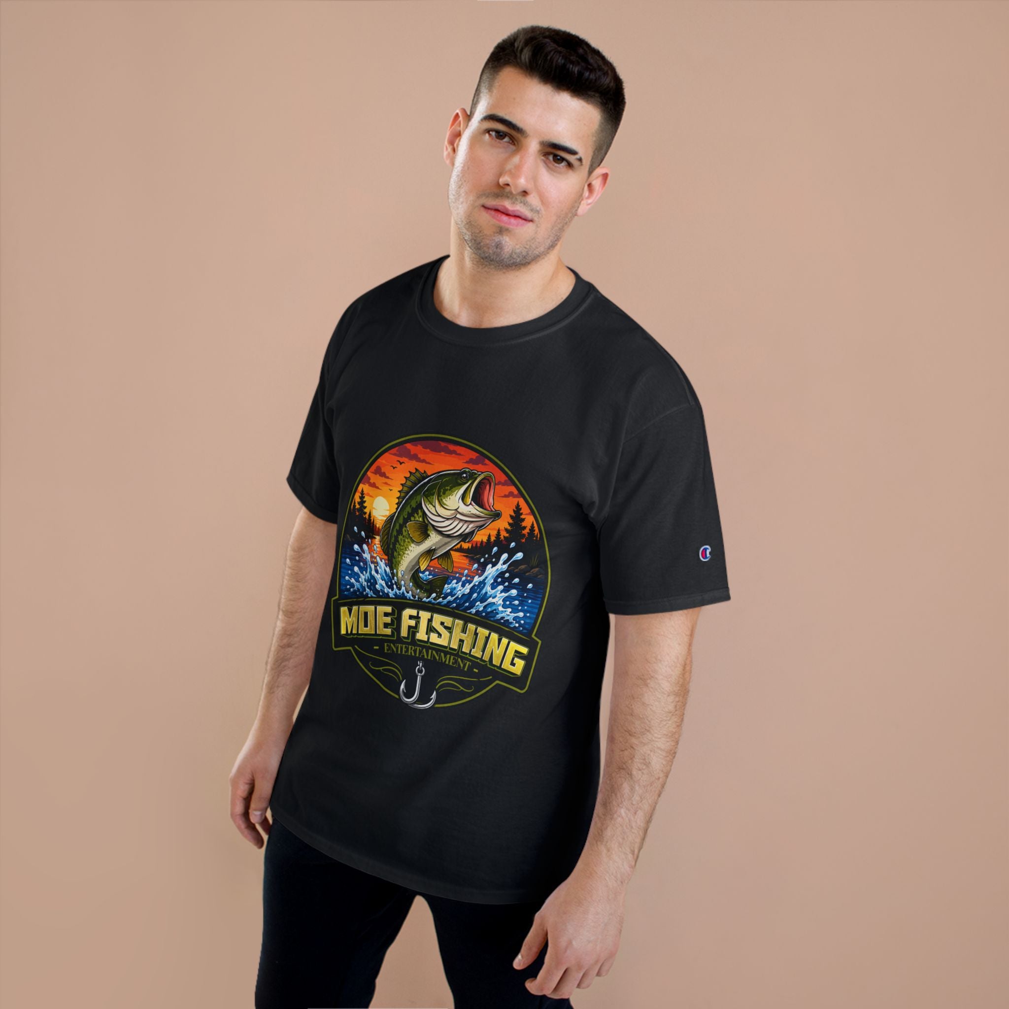 Fishing Logo T-Shirt — "Moe Fishing" Bass Graphic Tee