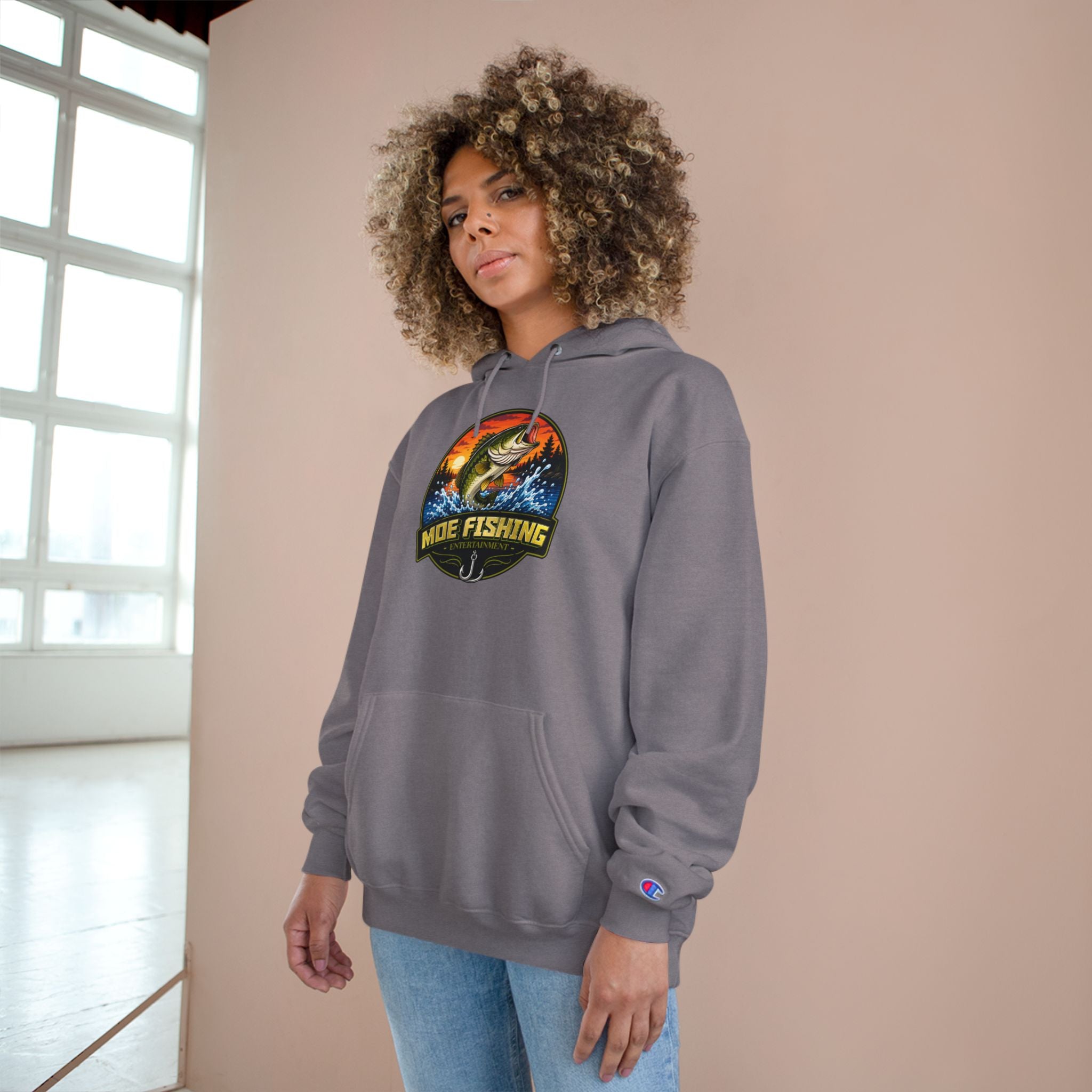 Fishing Champion Hoodie — 'Moe Fishing' Bass Graphic Pullover