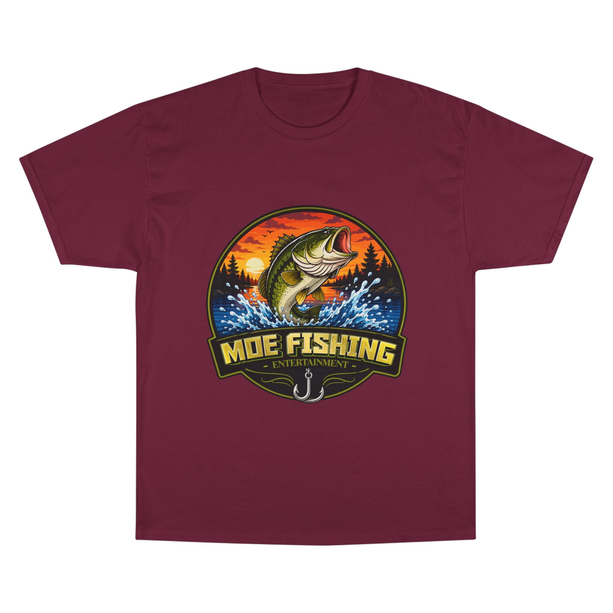 Fishing Logo T-Shirt — "Moe Fishing" Bass Graphic Tee