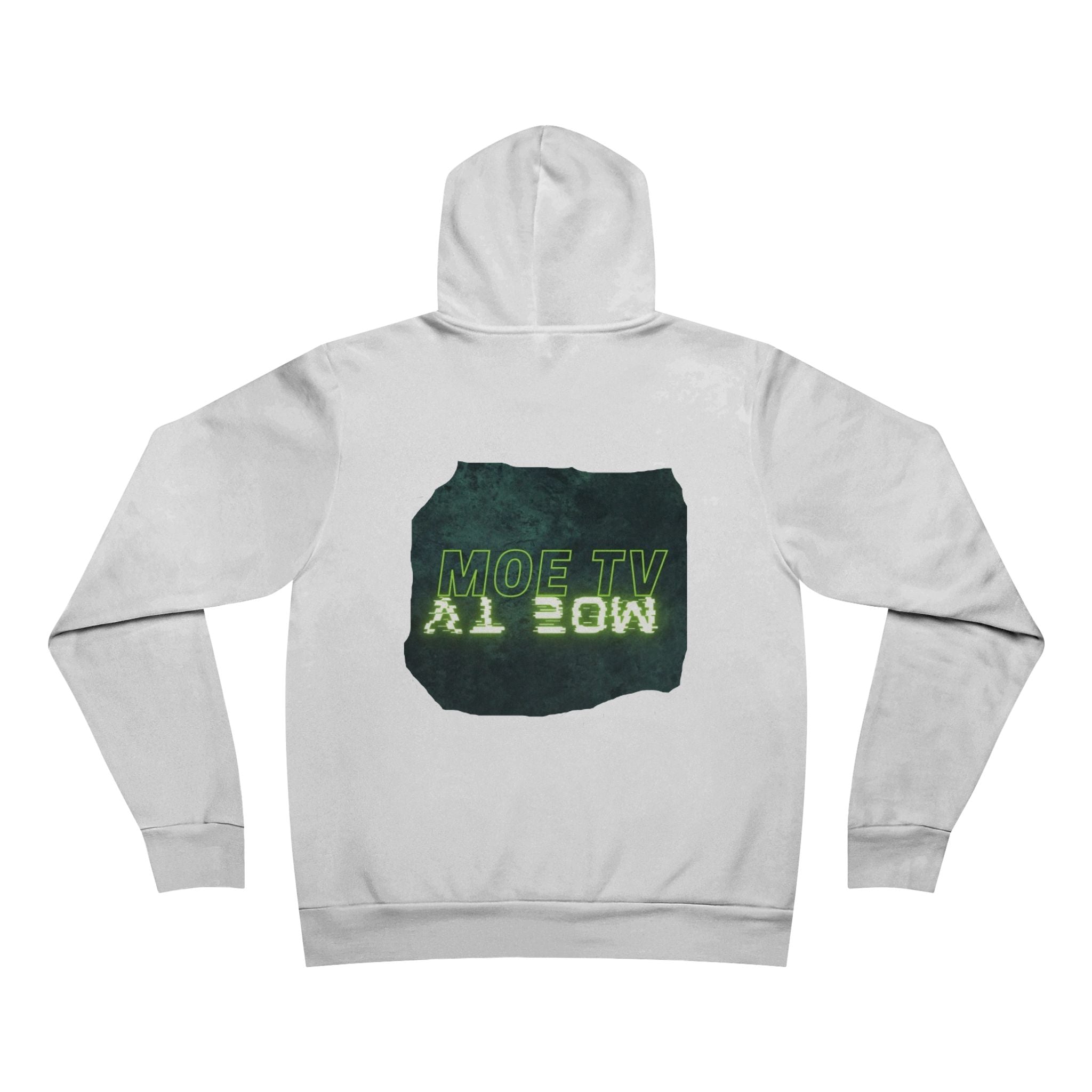 MOE TV Pullover Hoodie — Neon Graphic Fleece Hoodie