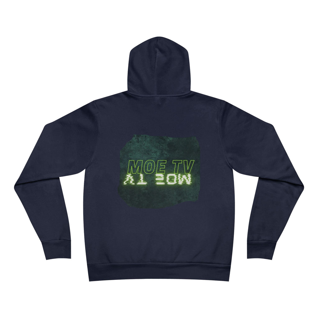MOE TV Pullover Hoodie — Neon Graphic Fleece Hoodie