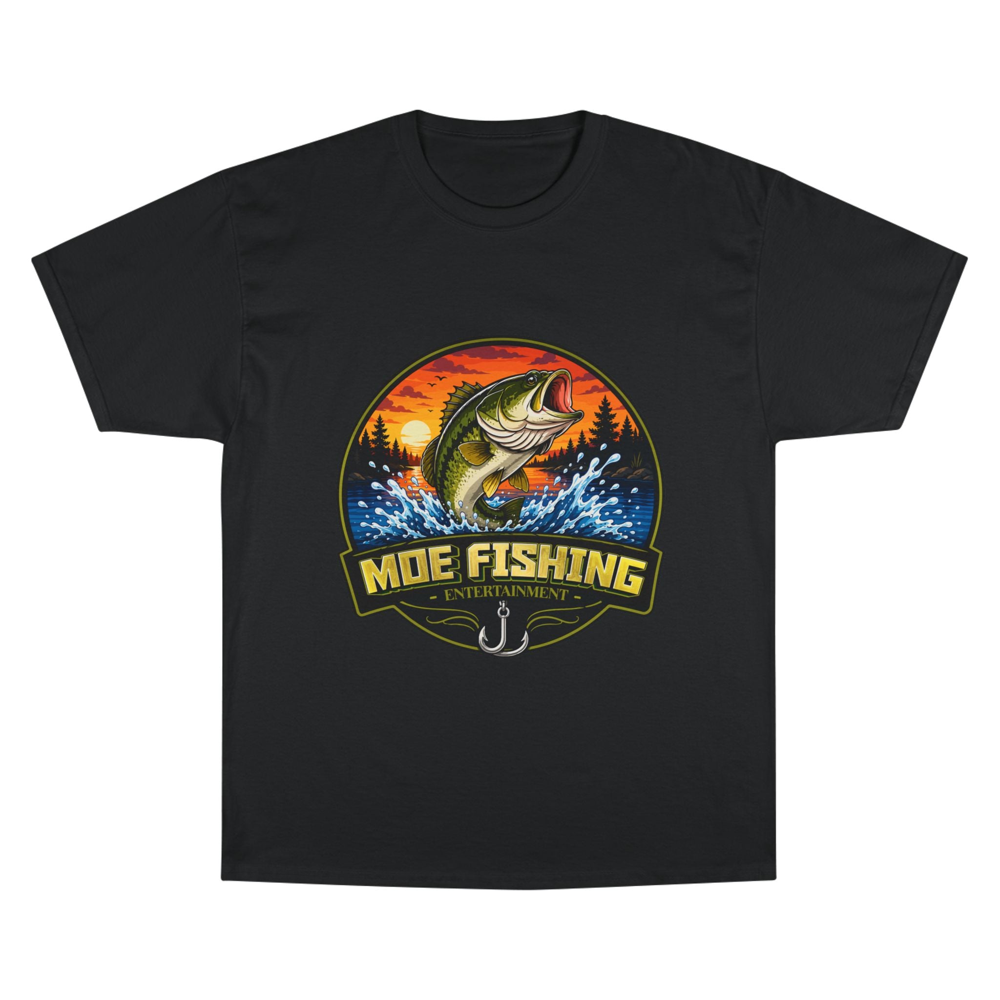 Fishing Logo T-Shirt — "Moe Fishing" Bass Graphic Tee
