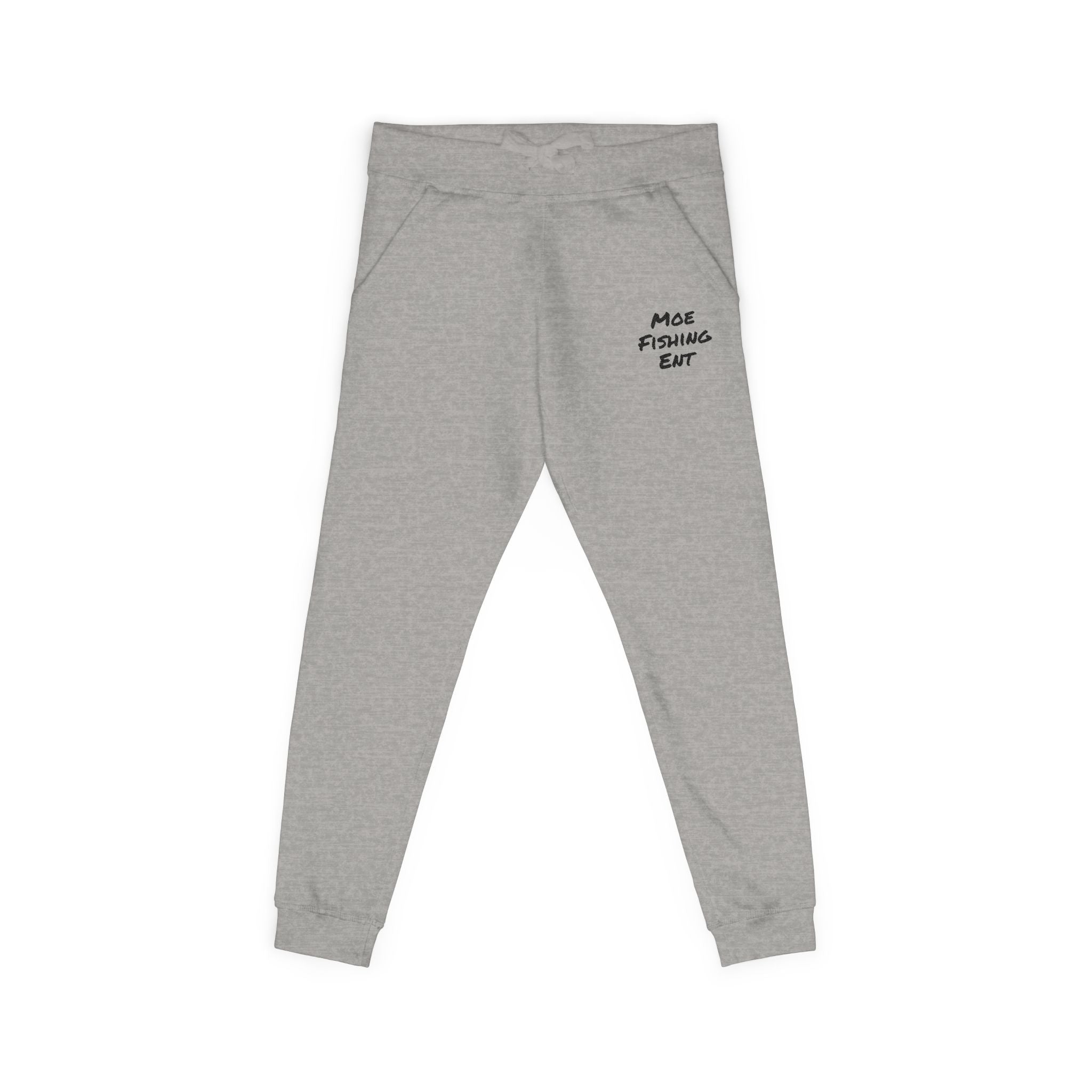 Embroidered 'Nice Fishins Ent' Fleece Sweatpants — Cozy Casual Joggers