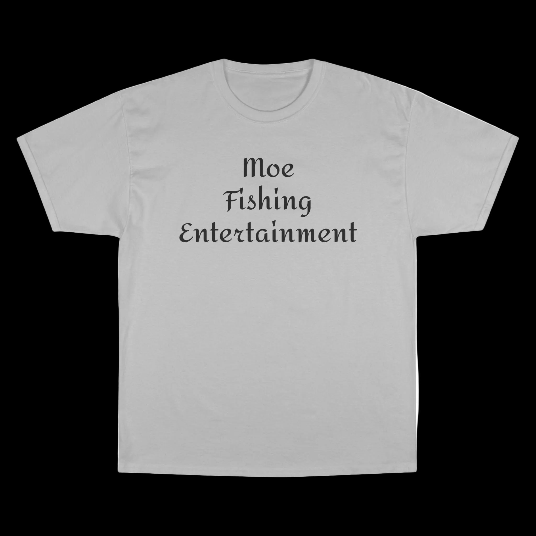 Champion T-Shirt — "Moe Fishing Entertainment" Script Logo Tee
