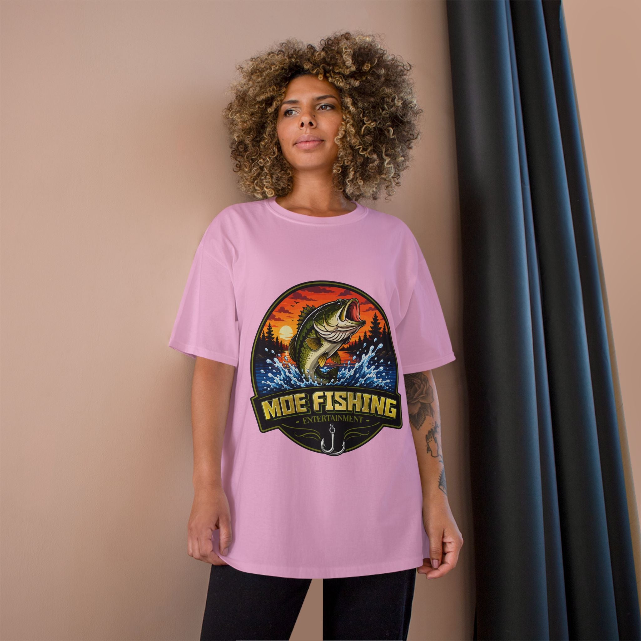 Fishing Logo T-Shirt — "Moe Fishing" Bass Graphic Tee