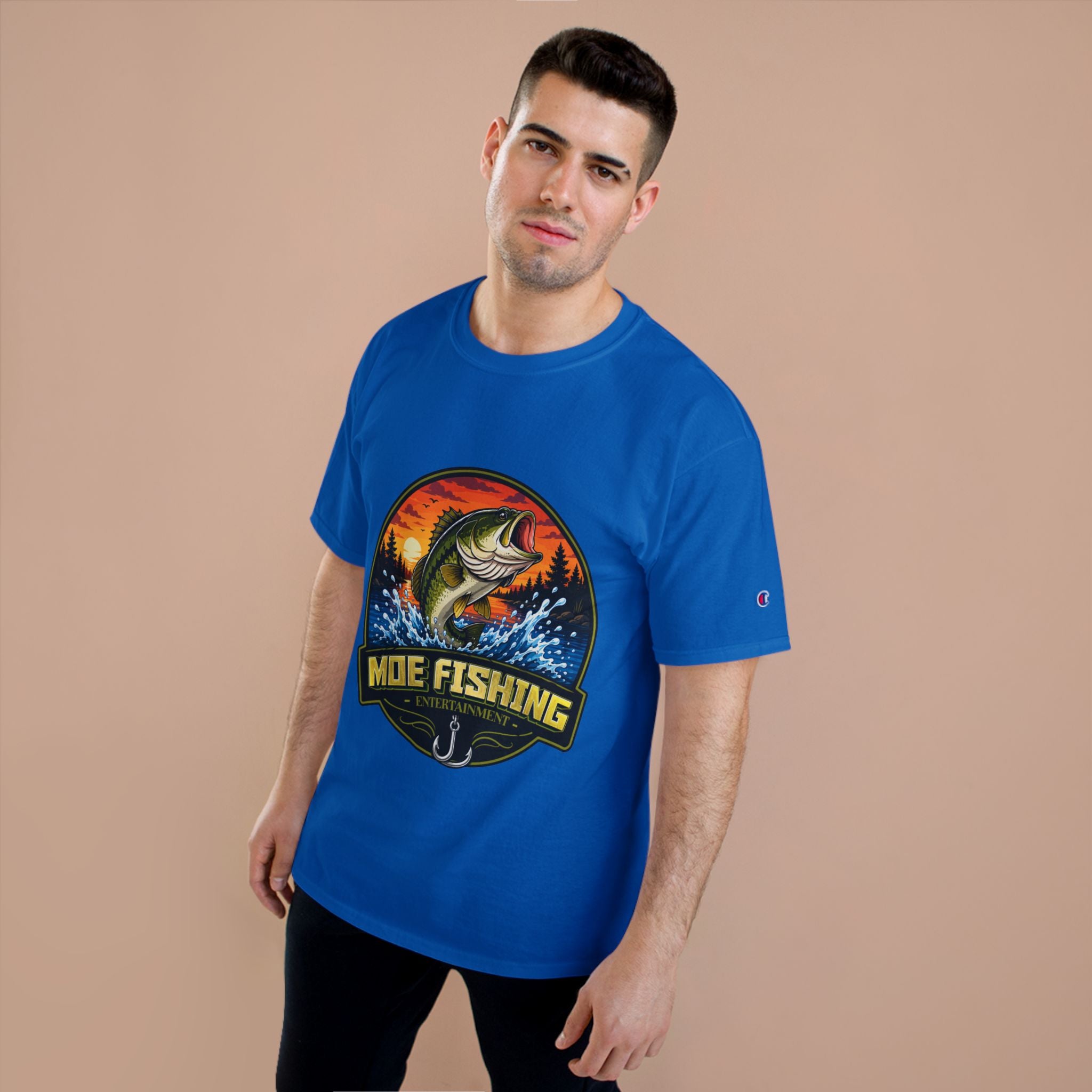 Fishing Logo T-Shirt — "Moe Fishing" Bass Graphic Tee