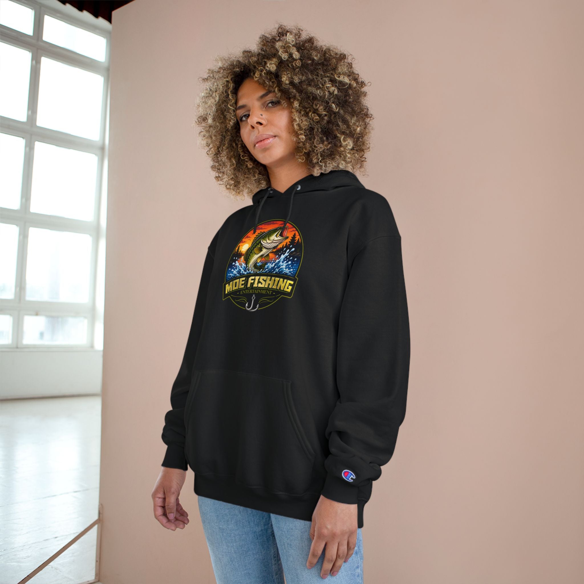 Fishing Champion Hoodie — 'Moe Fishing' Bass Graphic Pullover