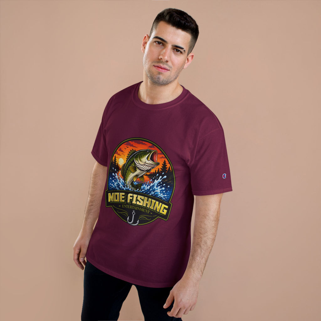 Fishing Logo T-Shirt — "Moe Fishing" Bass Graphic Tee