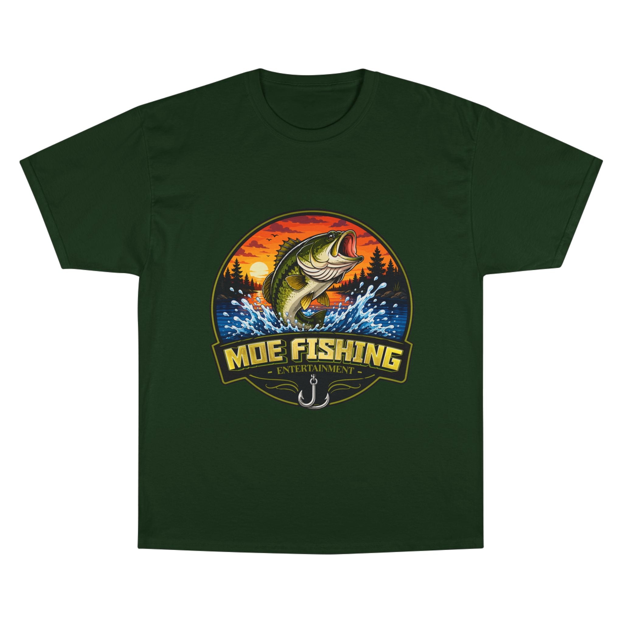 Fishing Logo T-Shirt — "Moe Fishing" Bass Graphic Tee